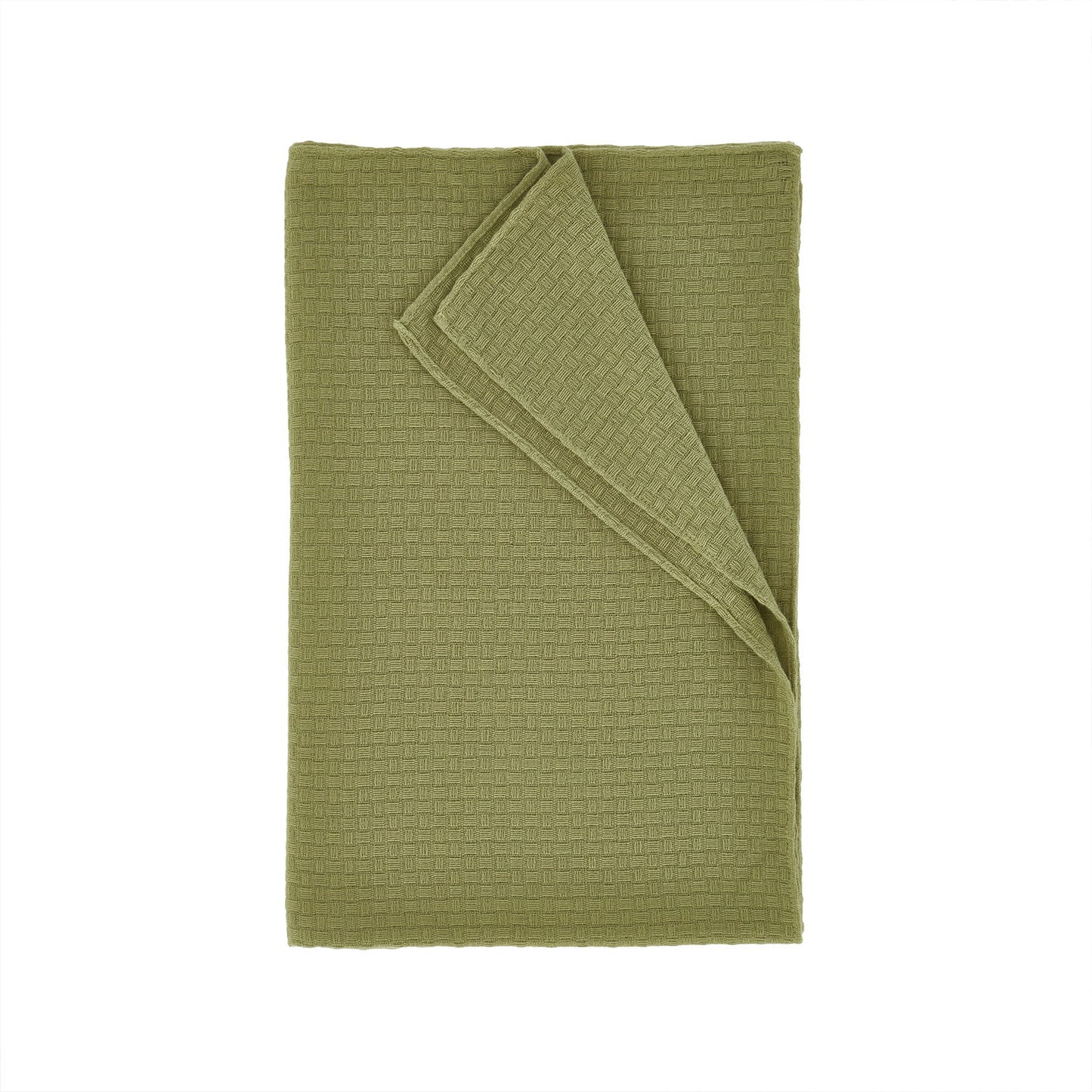 Pineapple Elephant Lina Olive Green Waffle Blanket Throw (130cm x 170cm)