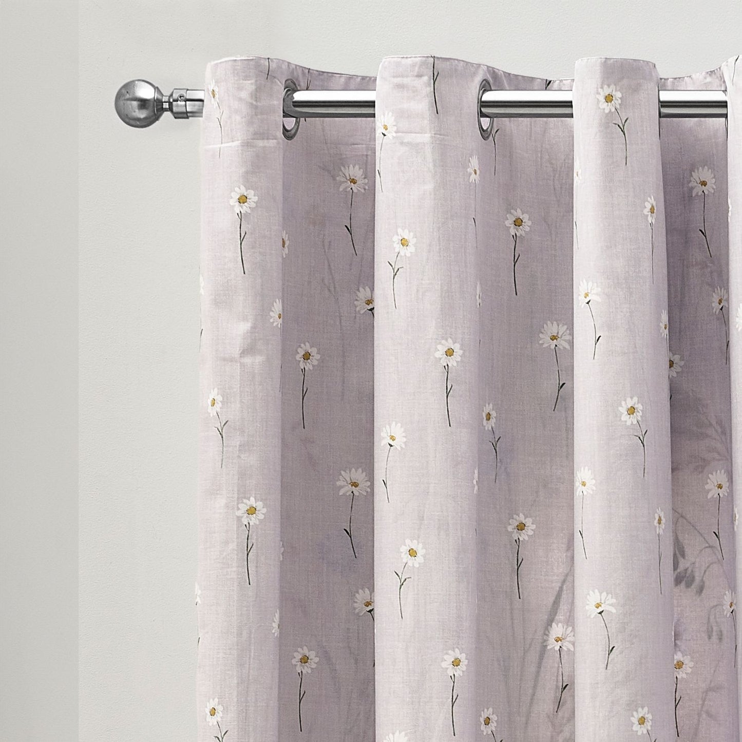 Catherine Lansfield Grasmere Lilac Floral Fully Reversible Curtains