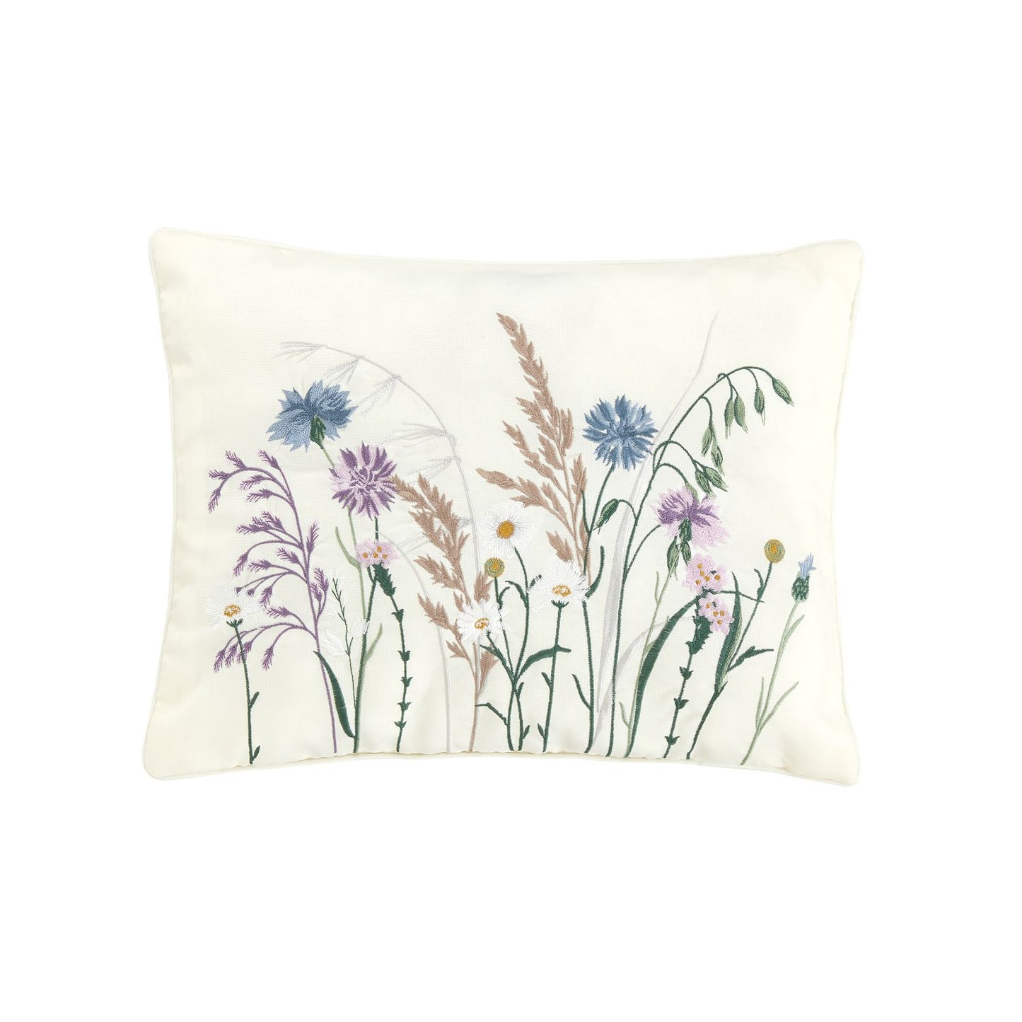 Catherine Lansfield Grasmere Lilac Floral Embroidered Cushion