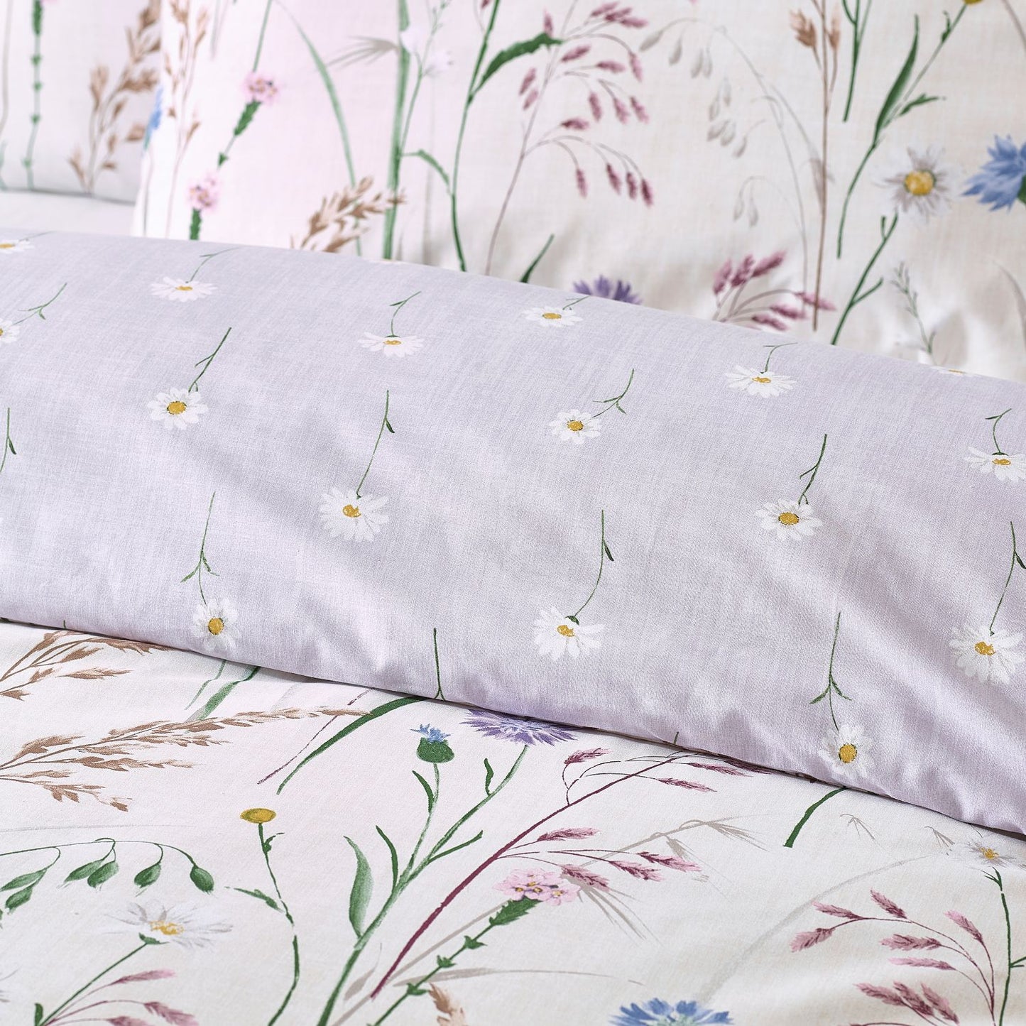 Catherine Lansfield Grasmere Lilac Floral Reversible Duvet Set