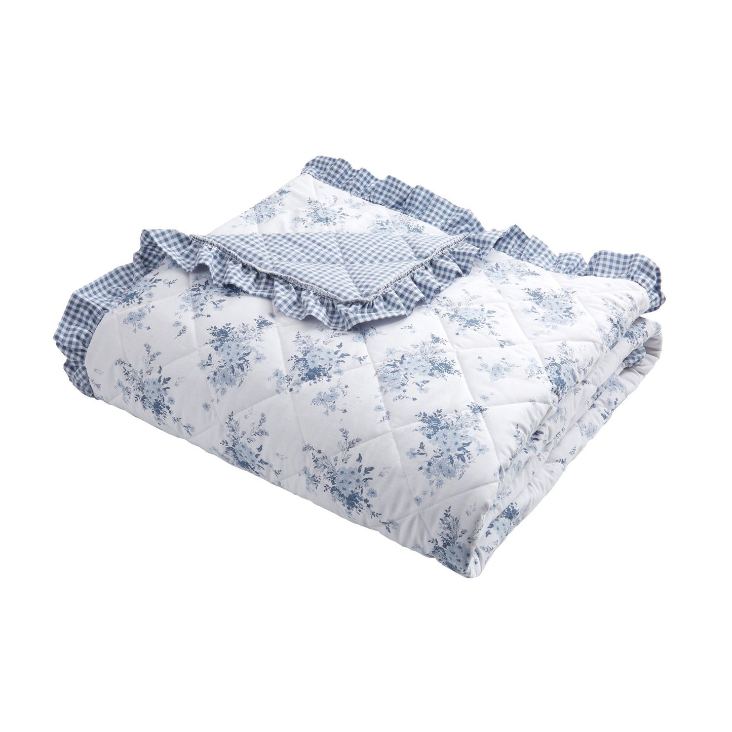 Catherine Lansfield Lucie Floral Frill Reversible Bedspread