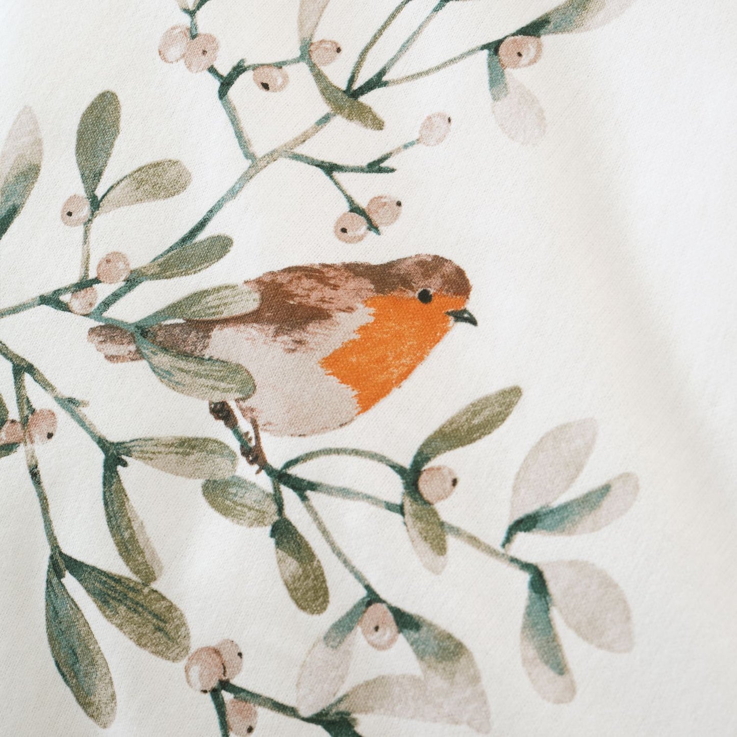 Catherine Lansfield Mistletoe Robins Brushed Cotton Duvet Set