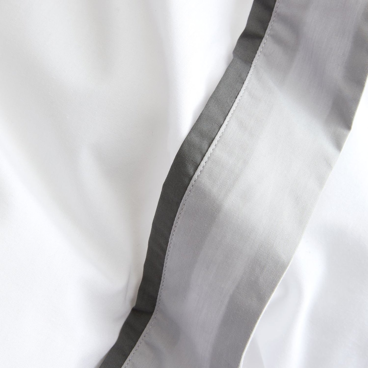 Bianca Mayfair White and Silver Grey 200TC Cotton Duvet Set