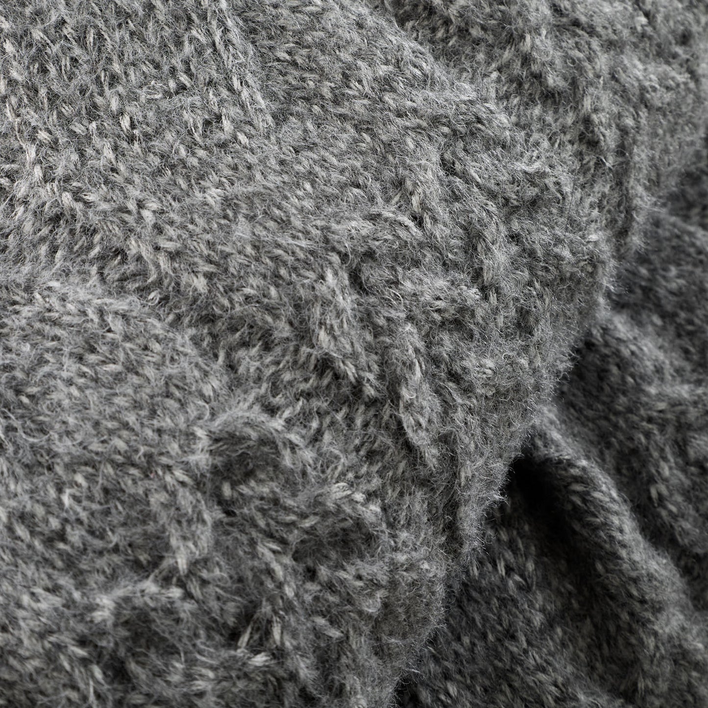 Bianca Grey Cosy Soft Cable Knit Blanket Throw
