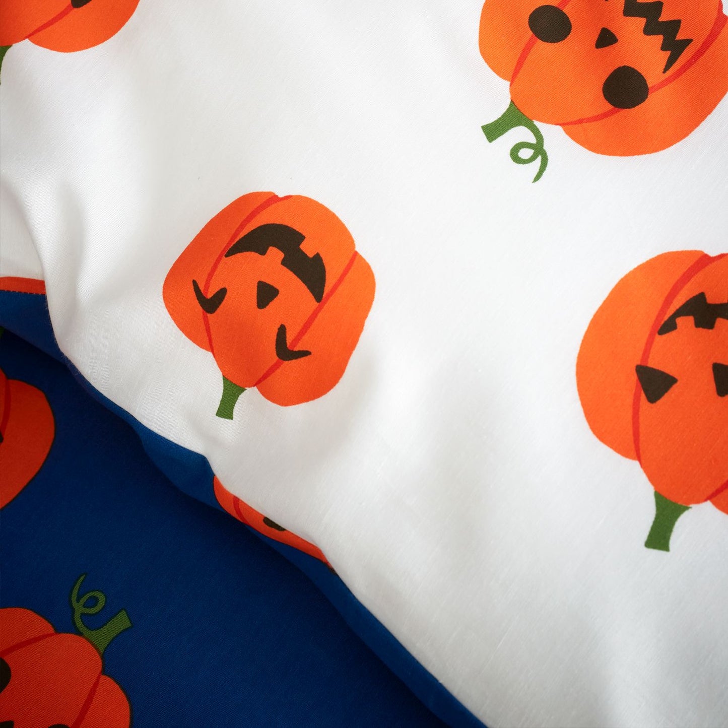 Catherine Lansfield Halloween Pumpkins Navy Reversible Duvet Set