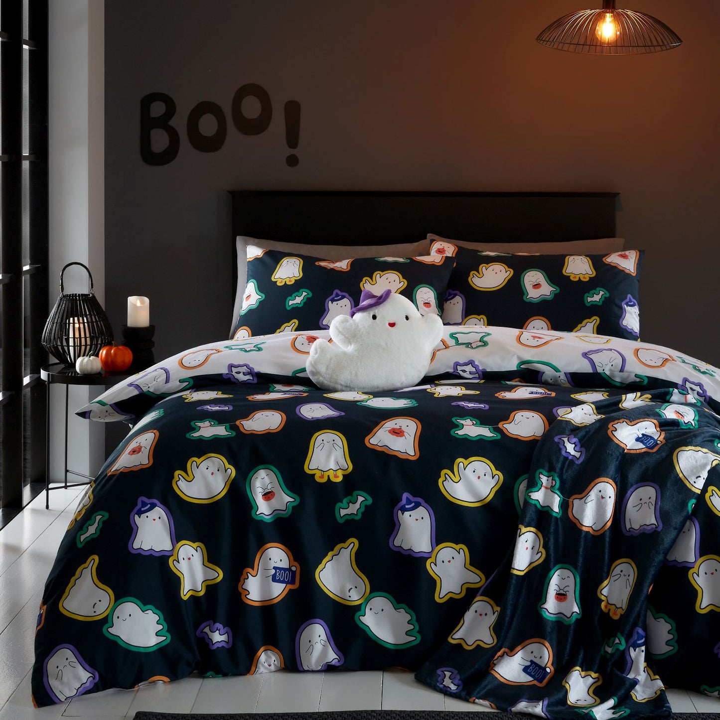 Catherine Lansfield Halloween White Ghost 3D Shaped Cushion