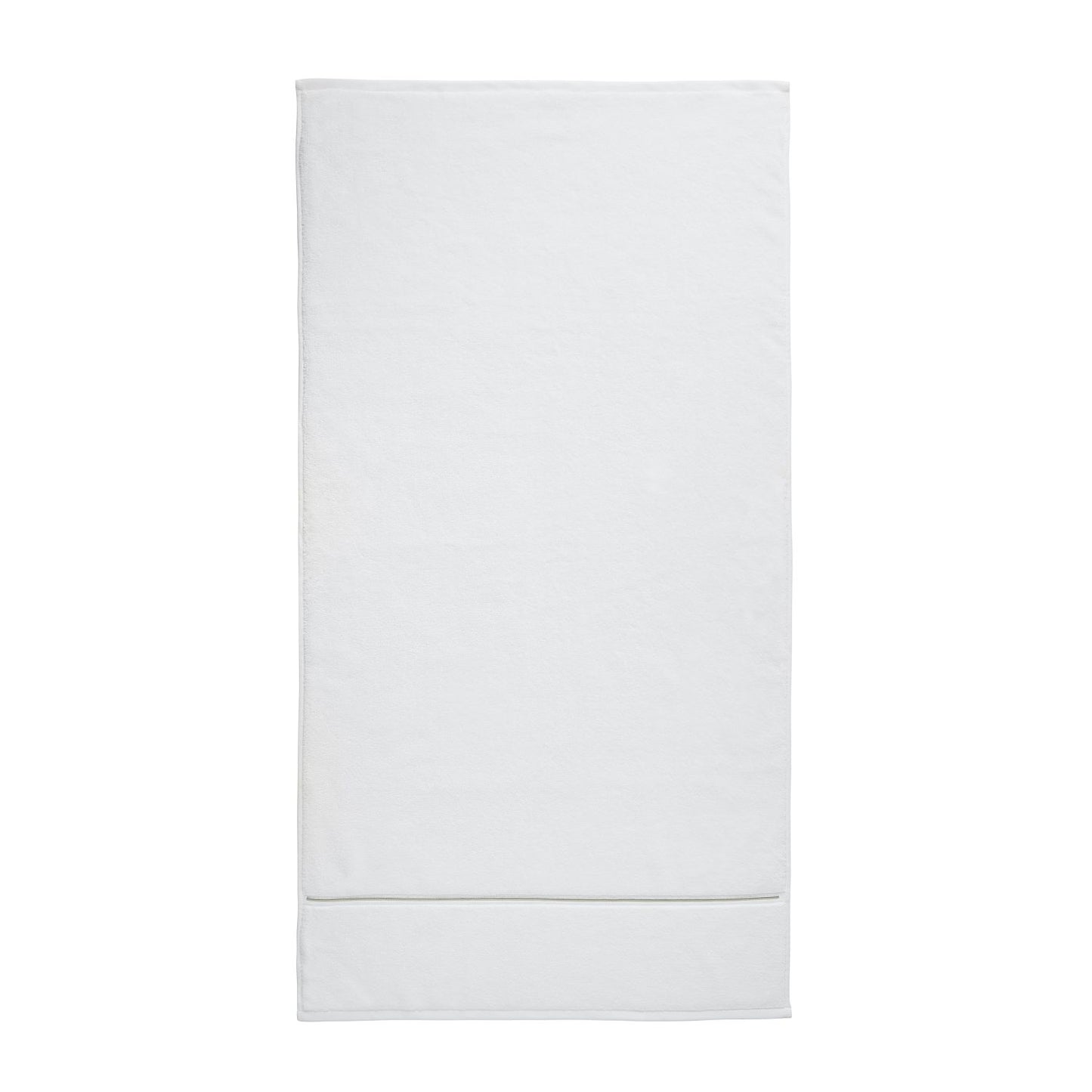 Bianca Zero Twist Satin Stitch White Cotton Towels