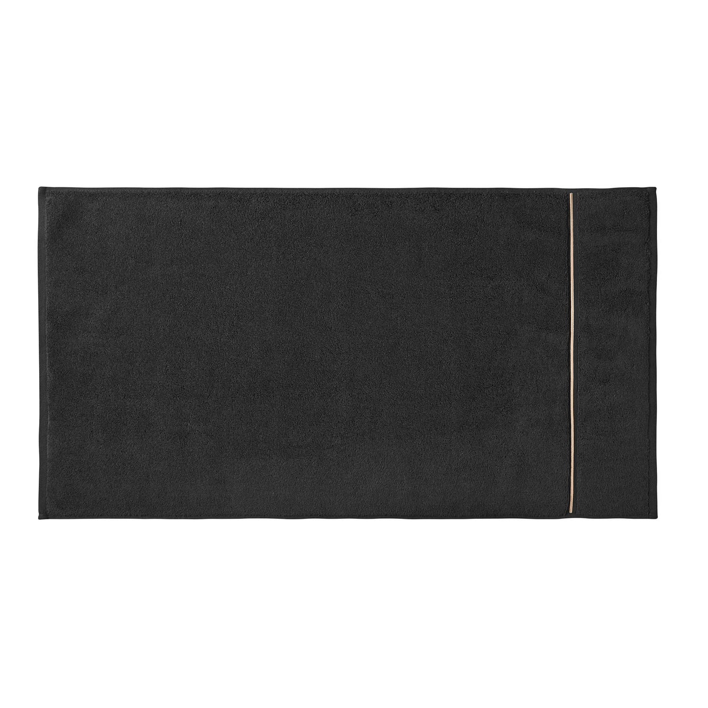 Bianca Zero Twist Satin Stitch Black Cotton Towels