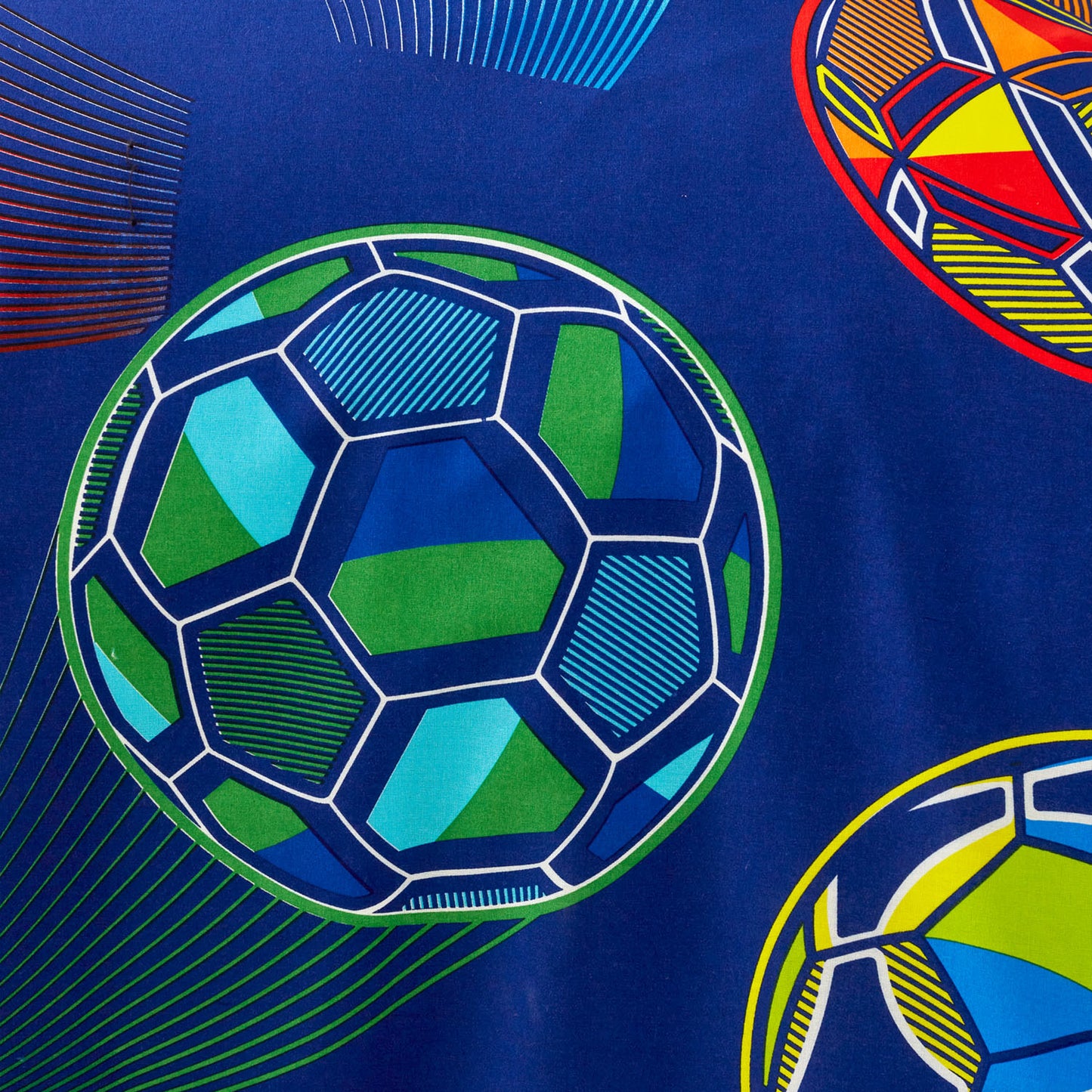 Catherine Lansfield Navy Blue Bright Football Reversible Duvet Set