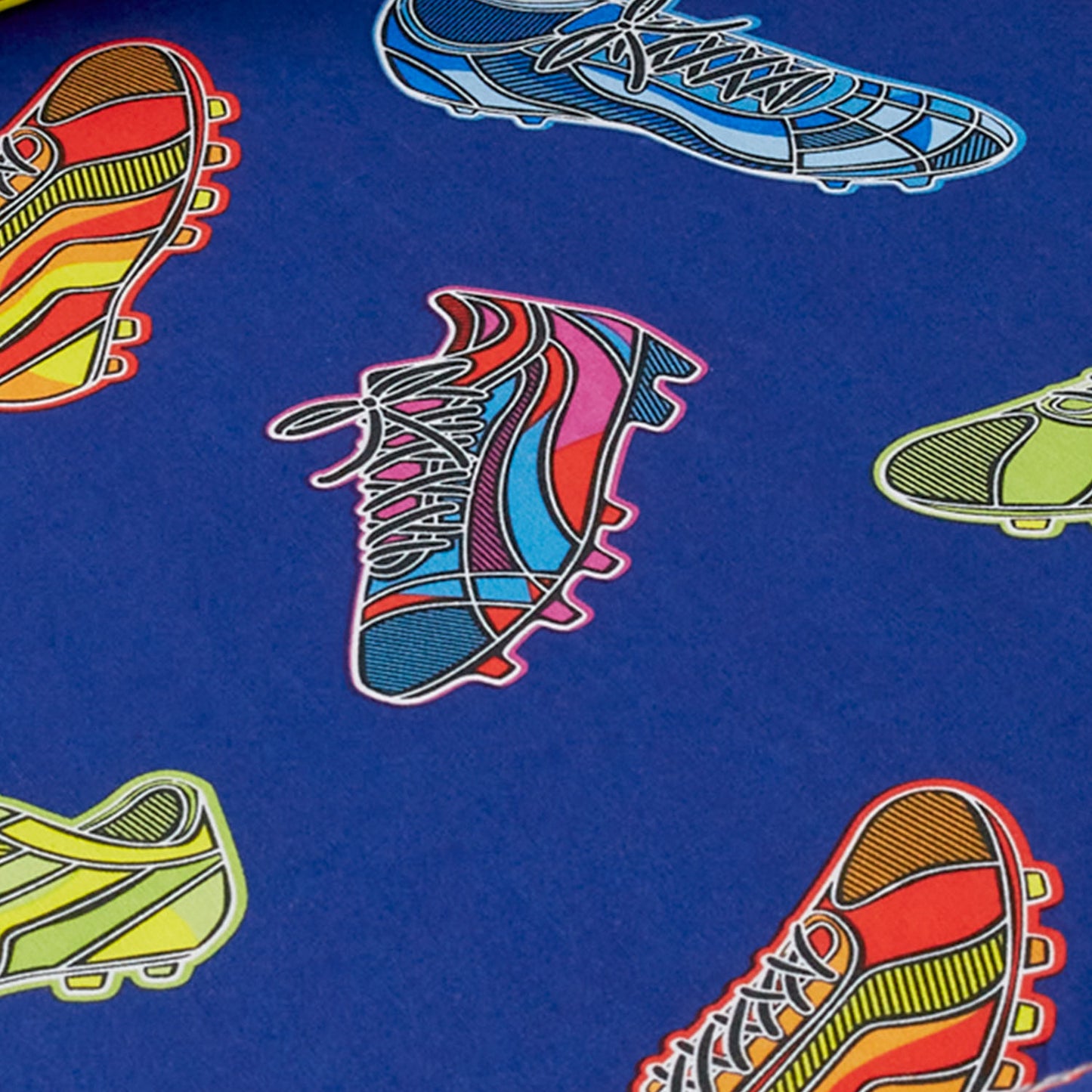 Catherine Lansfield Navy Blue Bright Football Fitted Sheet