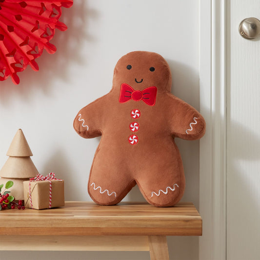 Catherine Lansfield Christmas Gingerbread 3D Shaped Cushion