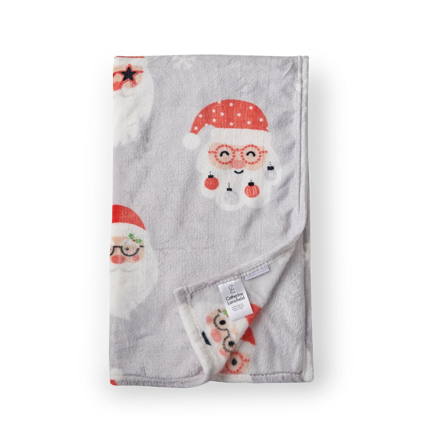 Catherine Lansfield Christmas Santa Spec-Tacular Cosy Fleece Throw