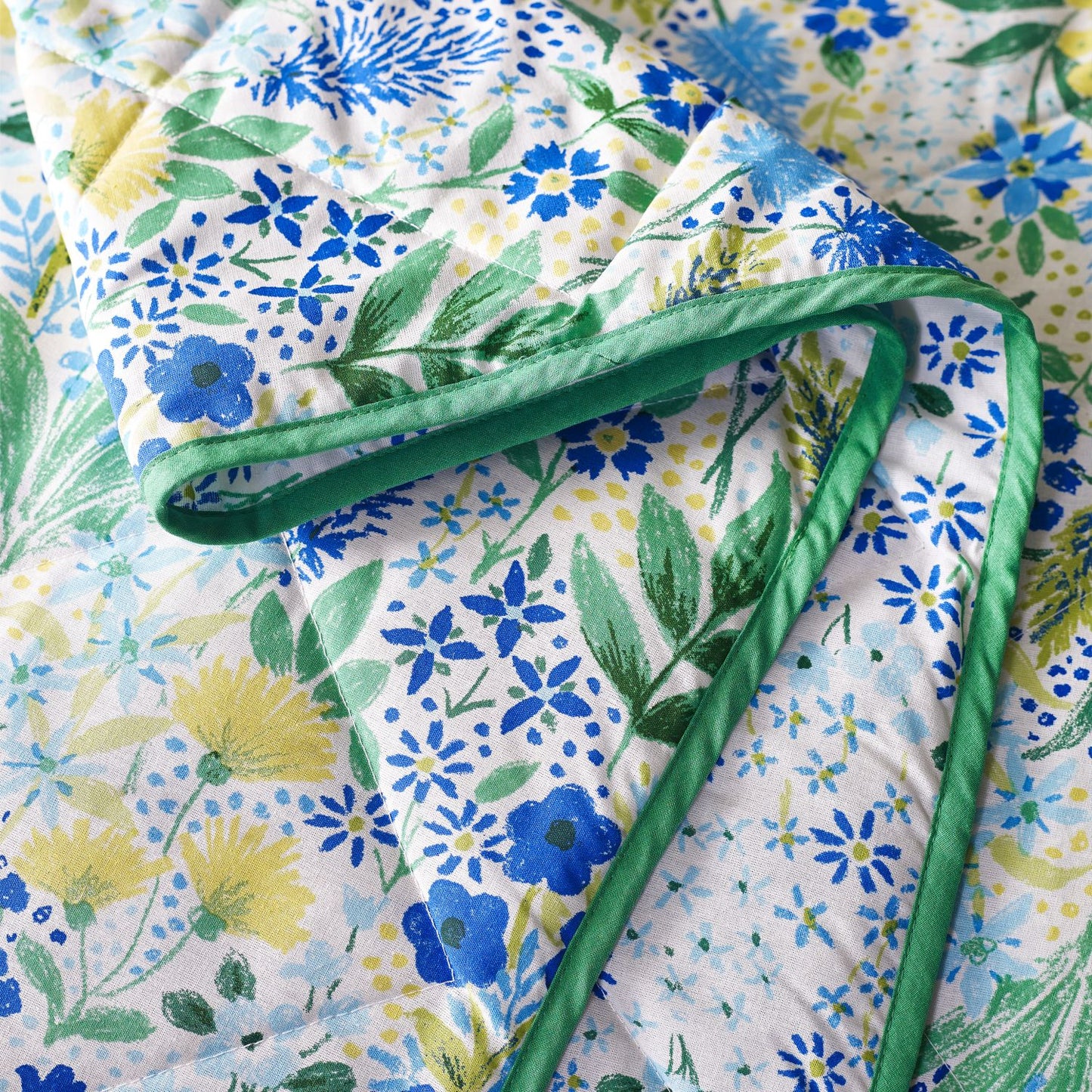Catherine Lansfield Tilly Blue Floral Fully Reversible Bedspread