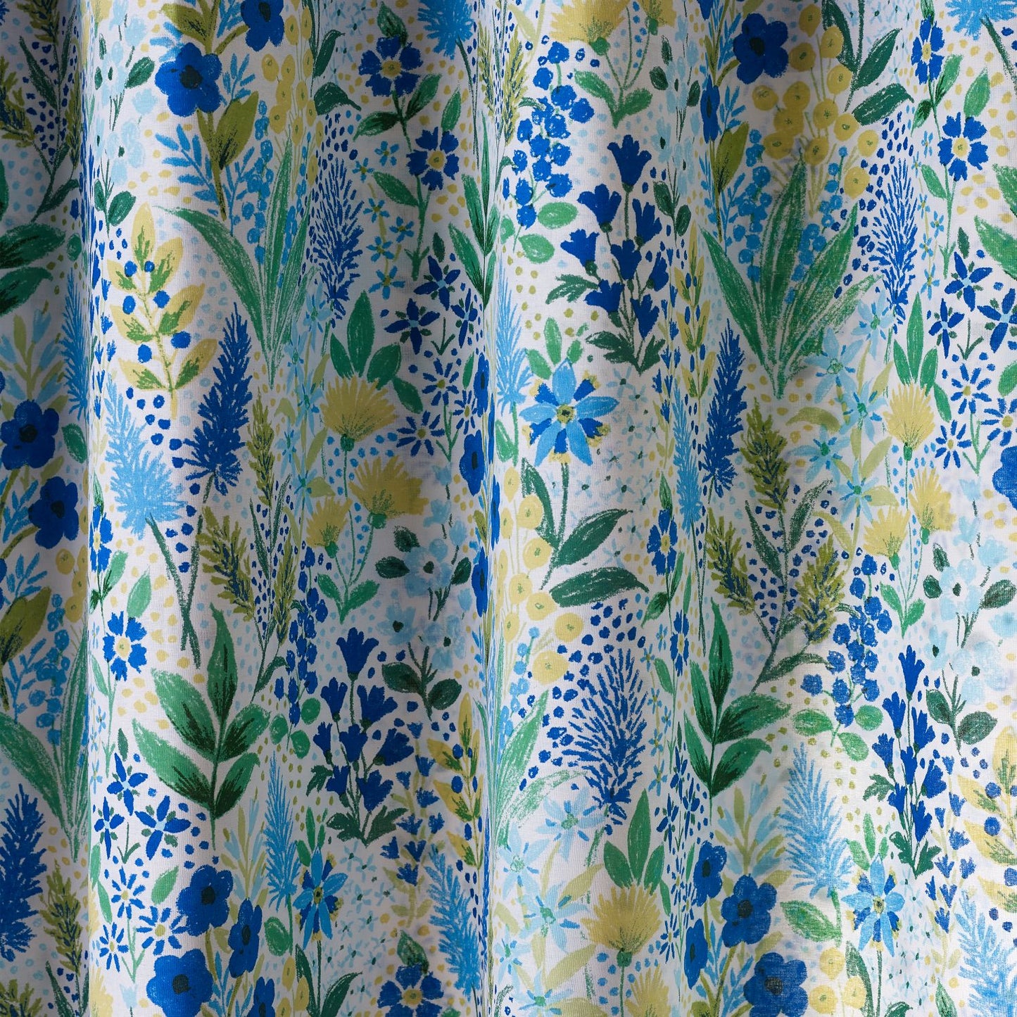 Catherine Lansfield Tilly Blue Floral Fully Reversible Eyelet Curtains