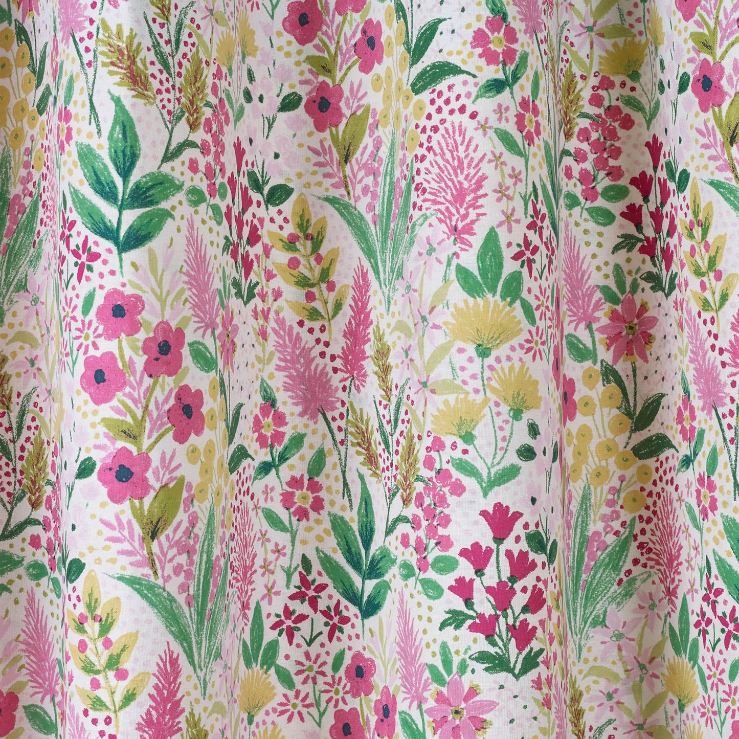 Catherine Lansfield Tilly Pink Floral Fully Reversible Eyelet Curtains