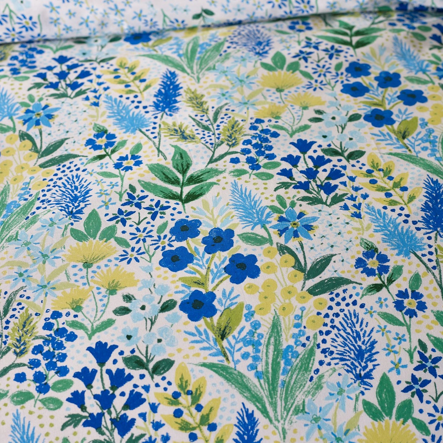 Catherine Lansfield Tilly Blue Floral Reversible Duvet Set