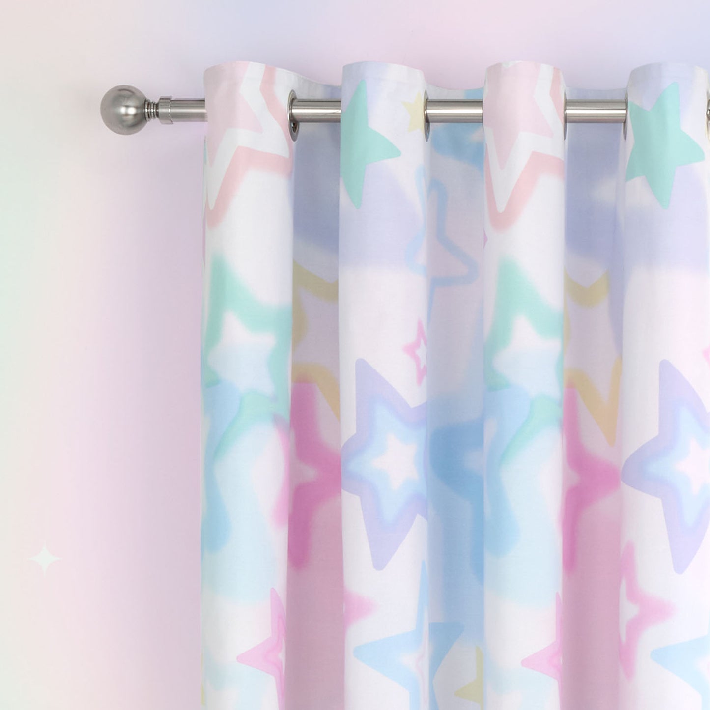 Catherine Lansfield Ombre Stars Reversible Eyelet Curtains