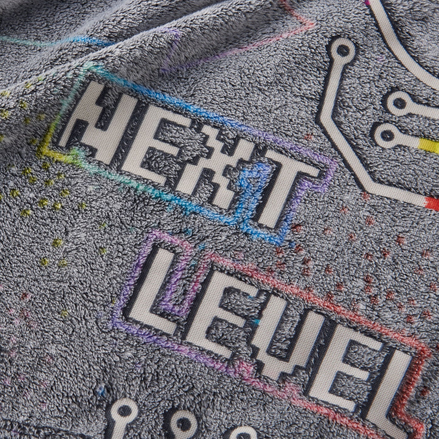 Catherine Lansfield Game Over Glow in the Dark Black Fleece Cosy Fleece Throw