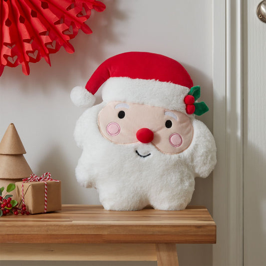 Catherine Lansfield Christmas Santa 3D Shaped Cushion