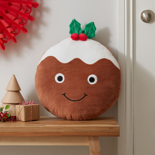 Catherine Lansfield Christmas Pudding 3D Shaped Cushion