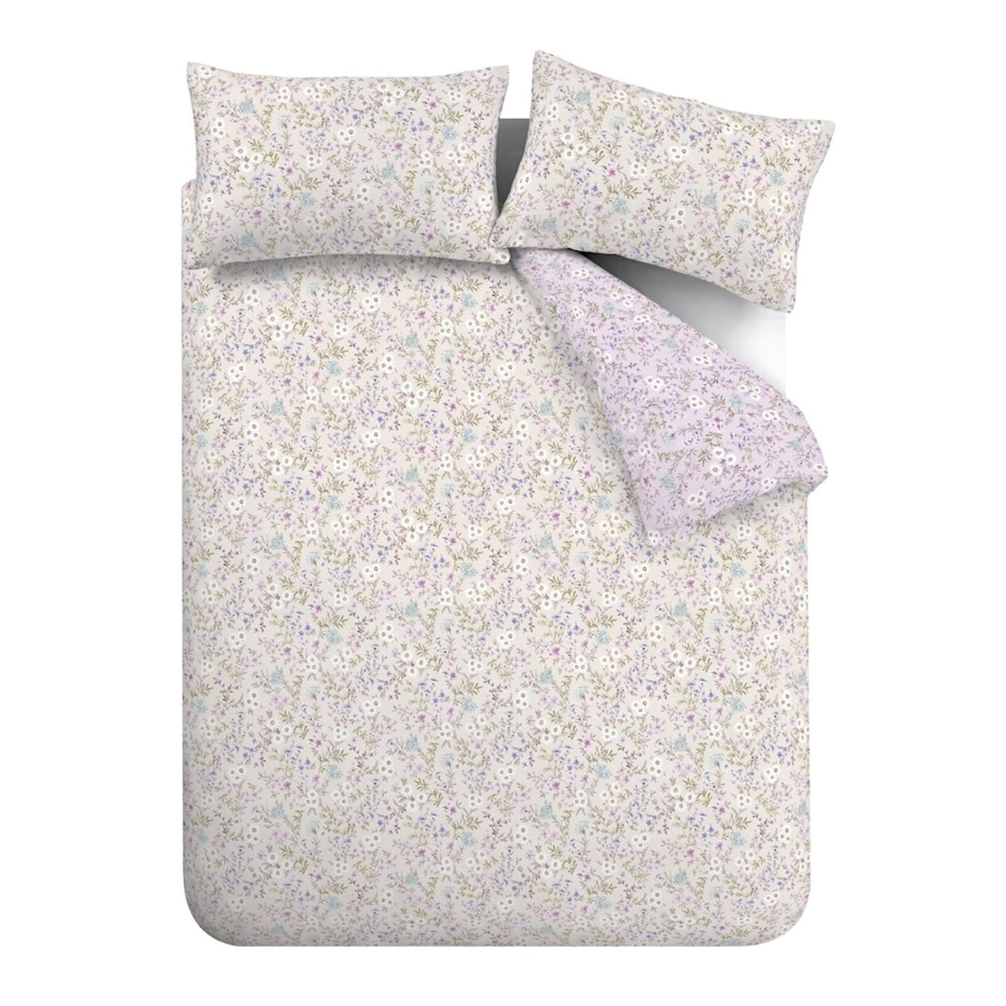 Bianca Ditsy Floral Lilac 200TC Cotton Reversible Duvet Set