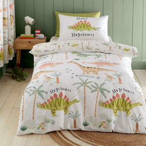 Catherine Lansfield Sleepy Dinosaur Reversible Duvet Set