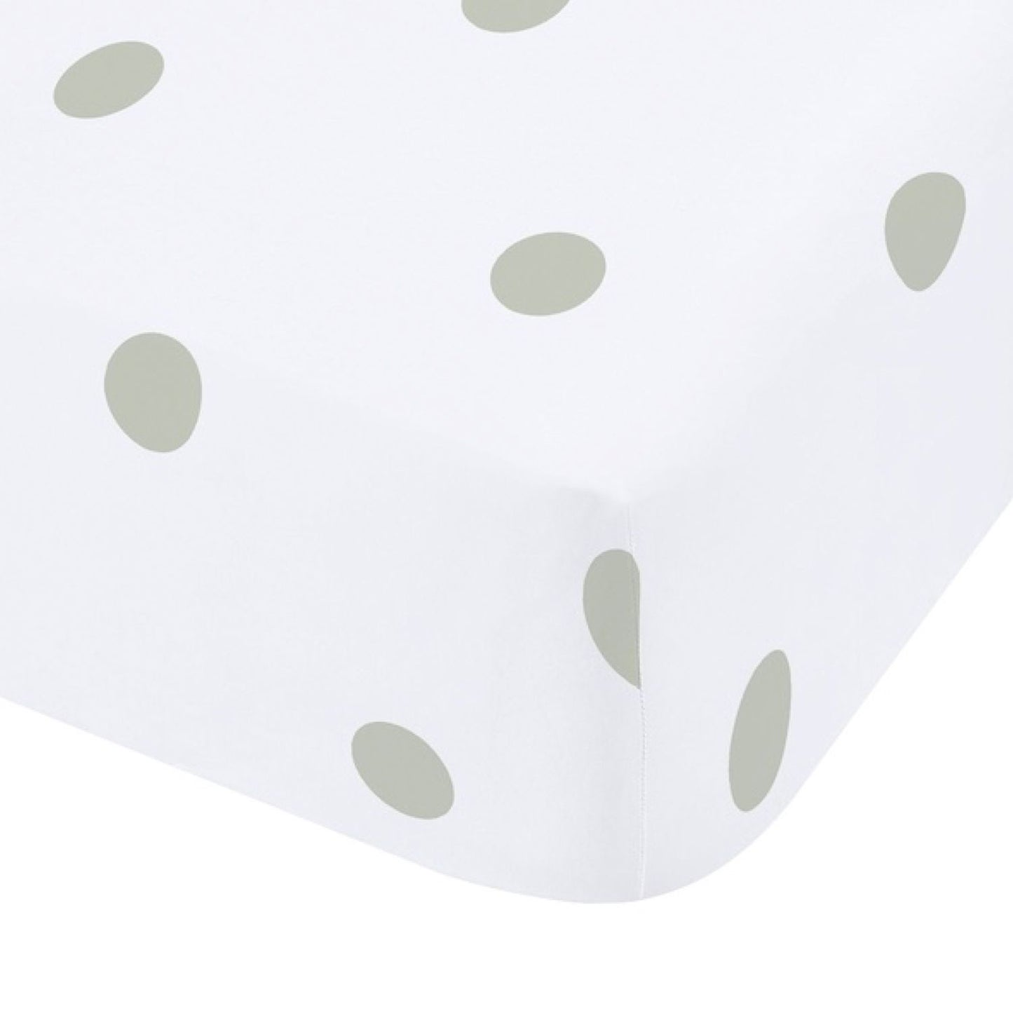 Catherine Lansfield Polka Dot Green Brushed Cotton Fitted Sheet