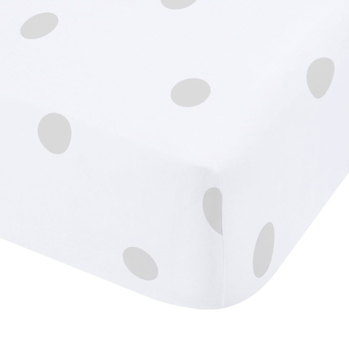 Catherine Lansfield Polka Dot Grey Brushed Cotton Fitted Sheet