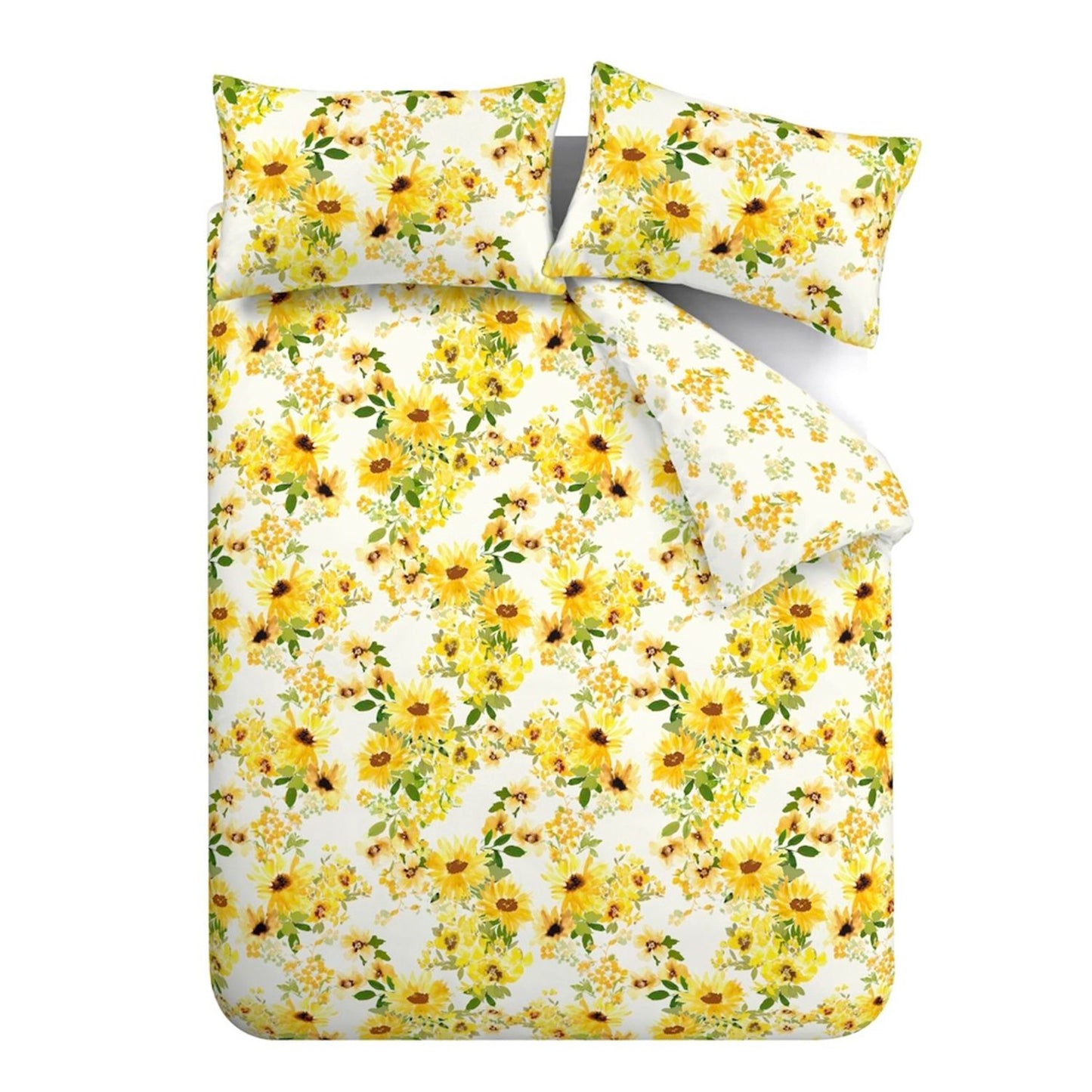 Catherine Lansfield Sunflowers Reversible Duvet Set