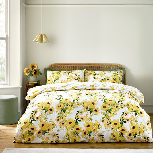 Catherine Lansfield Sunflowers Reversible Duvet Set