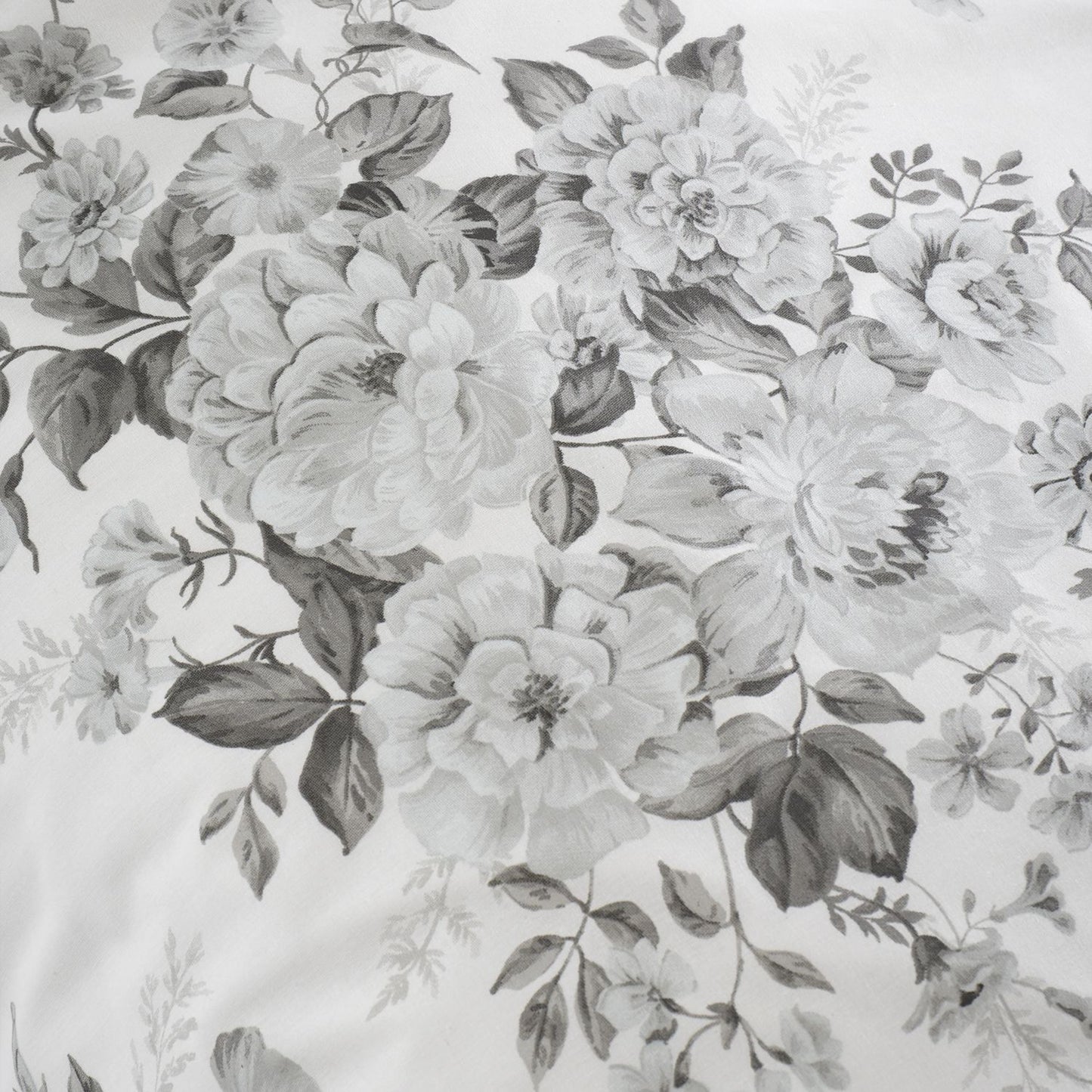 Catherine Lansfield Elinda Grey Floral Reversible Duvet Set