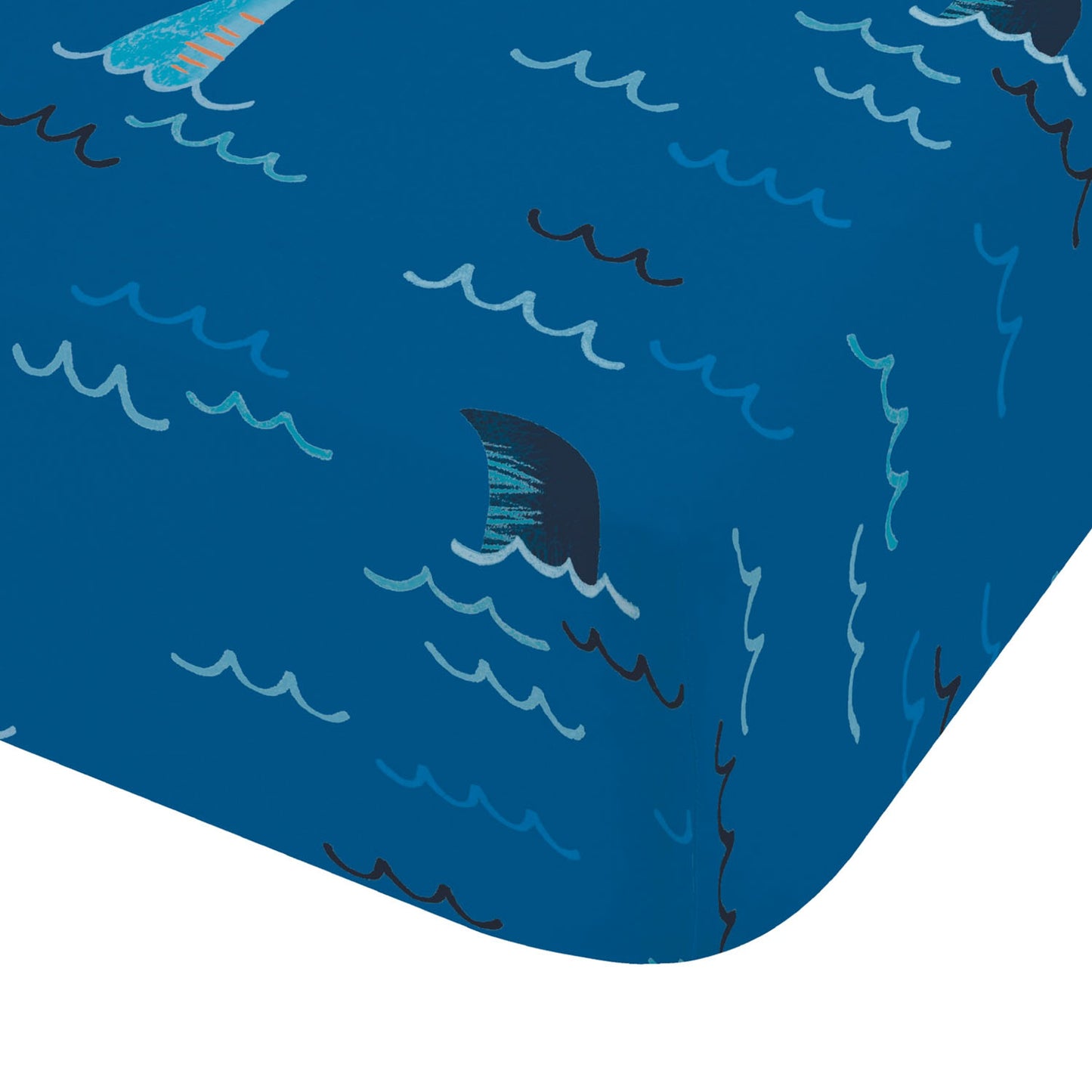 Catherine Lansfield Kids Jawsome Navy Blue Shark Fitted Sheet
