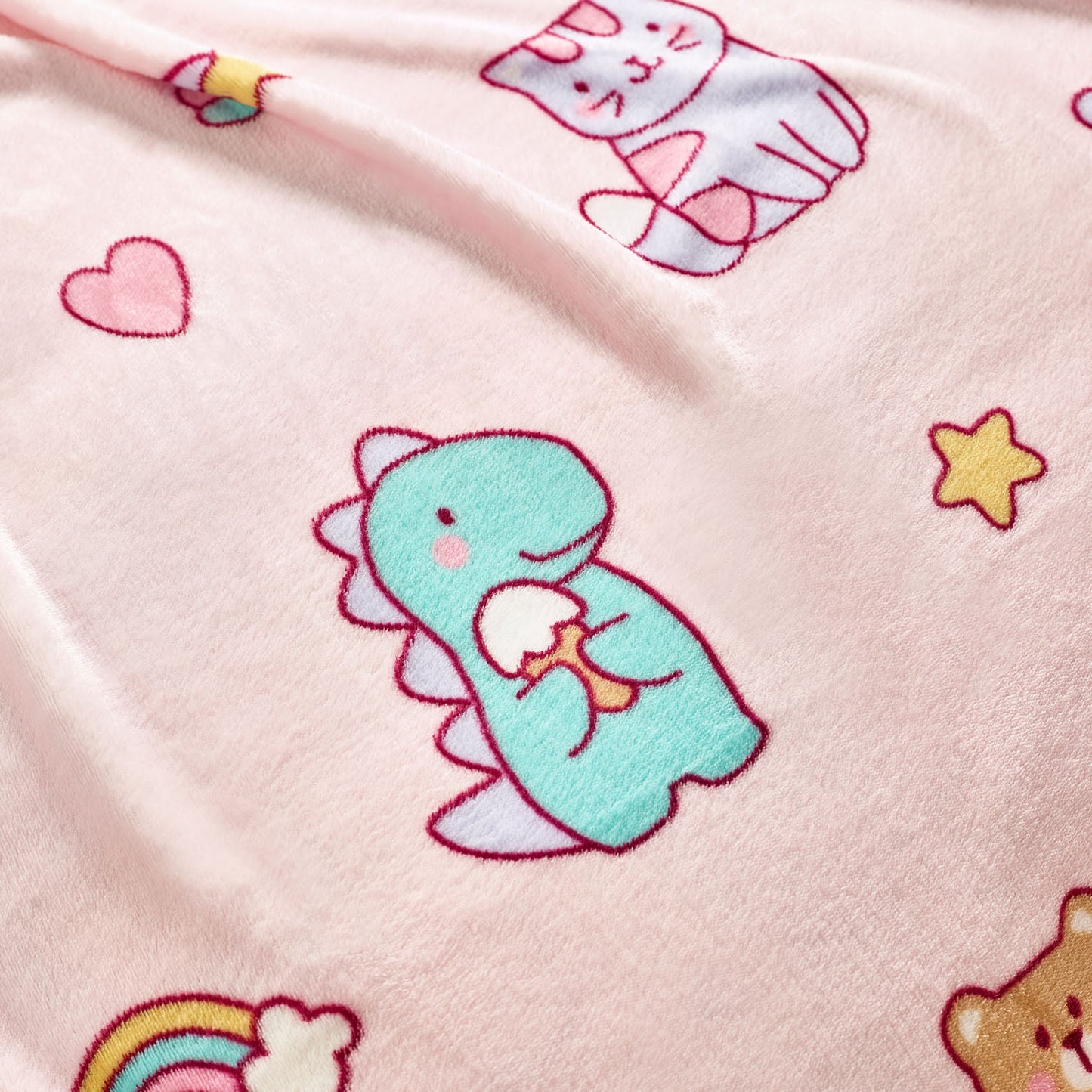 Catherine Lansfield Kids Pastel Forever Together Cosy Fleece Throw