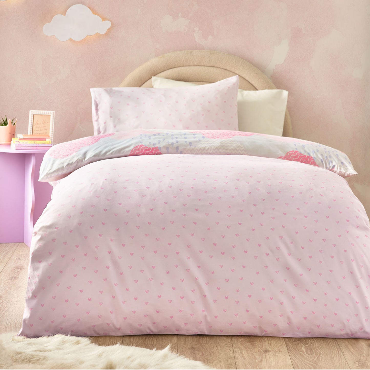 Catherine Lansfield Pink Soft as a Cloud Duvet Set