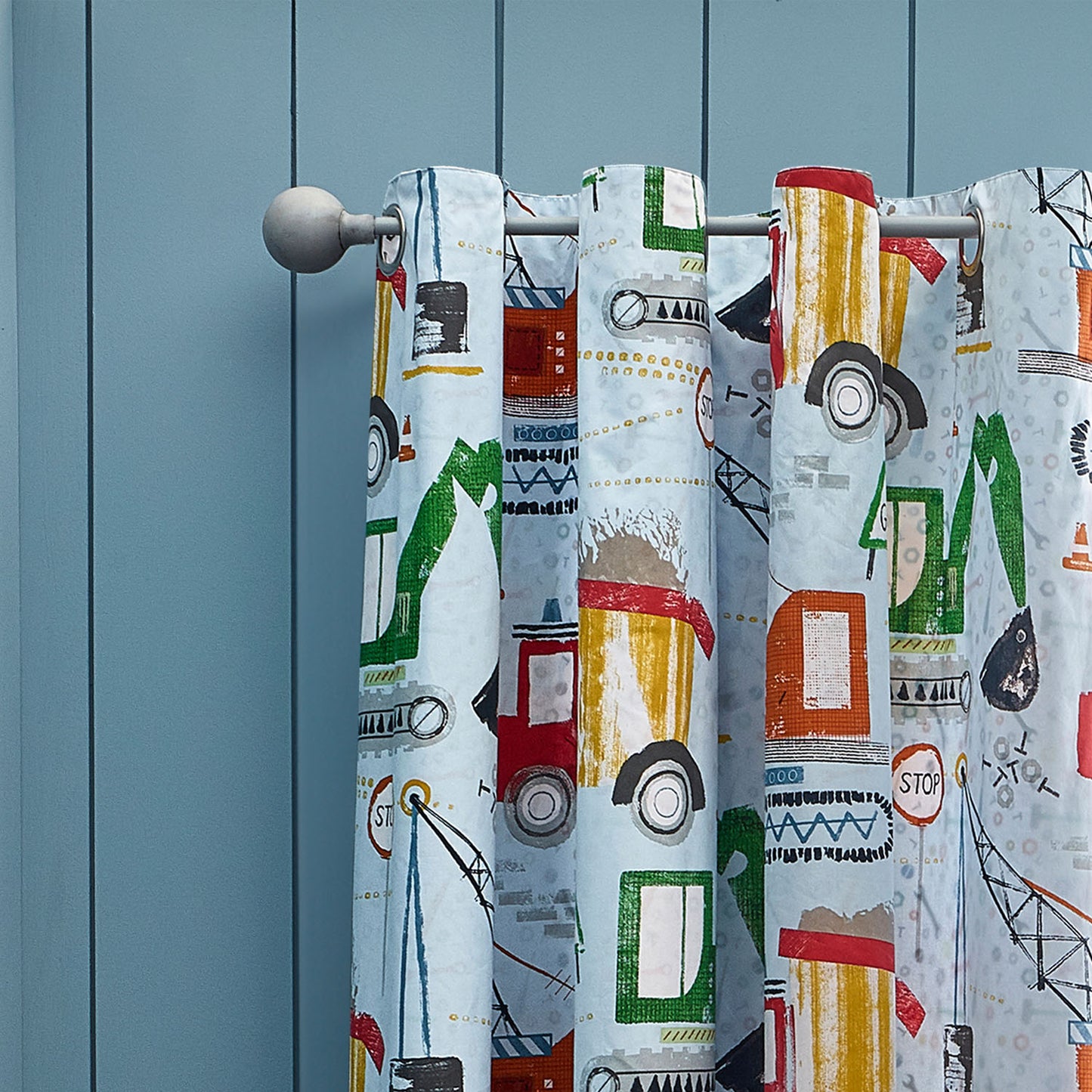 Catherine Lansfield Digger Dreams Reversible Eyelet Curtains