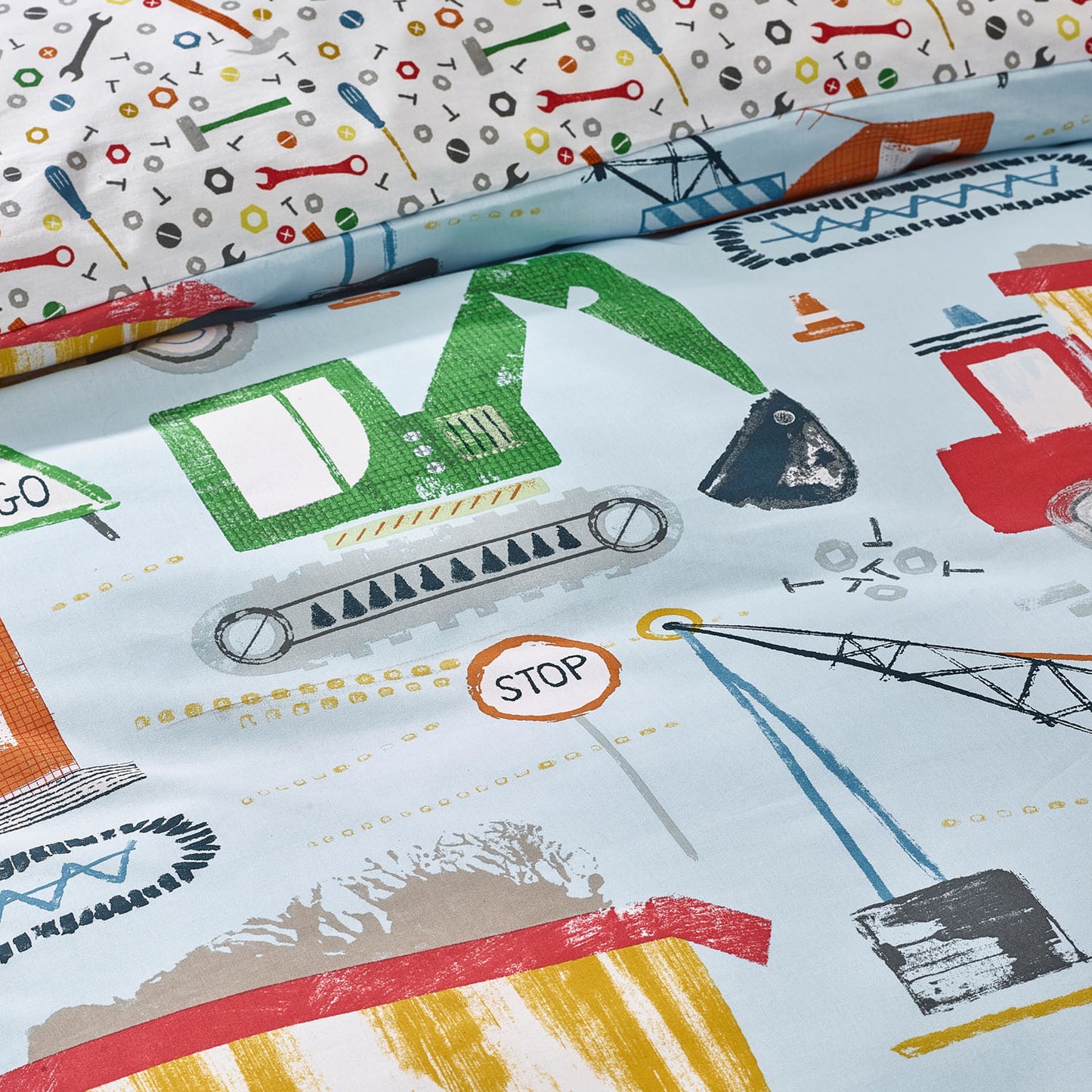 Catherine Lansfield Digger Dreams Reversible Duvet Set