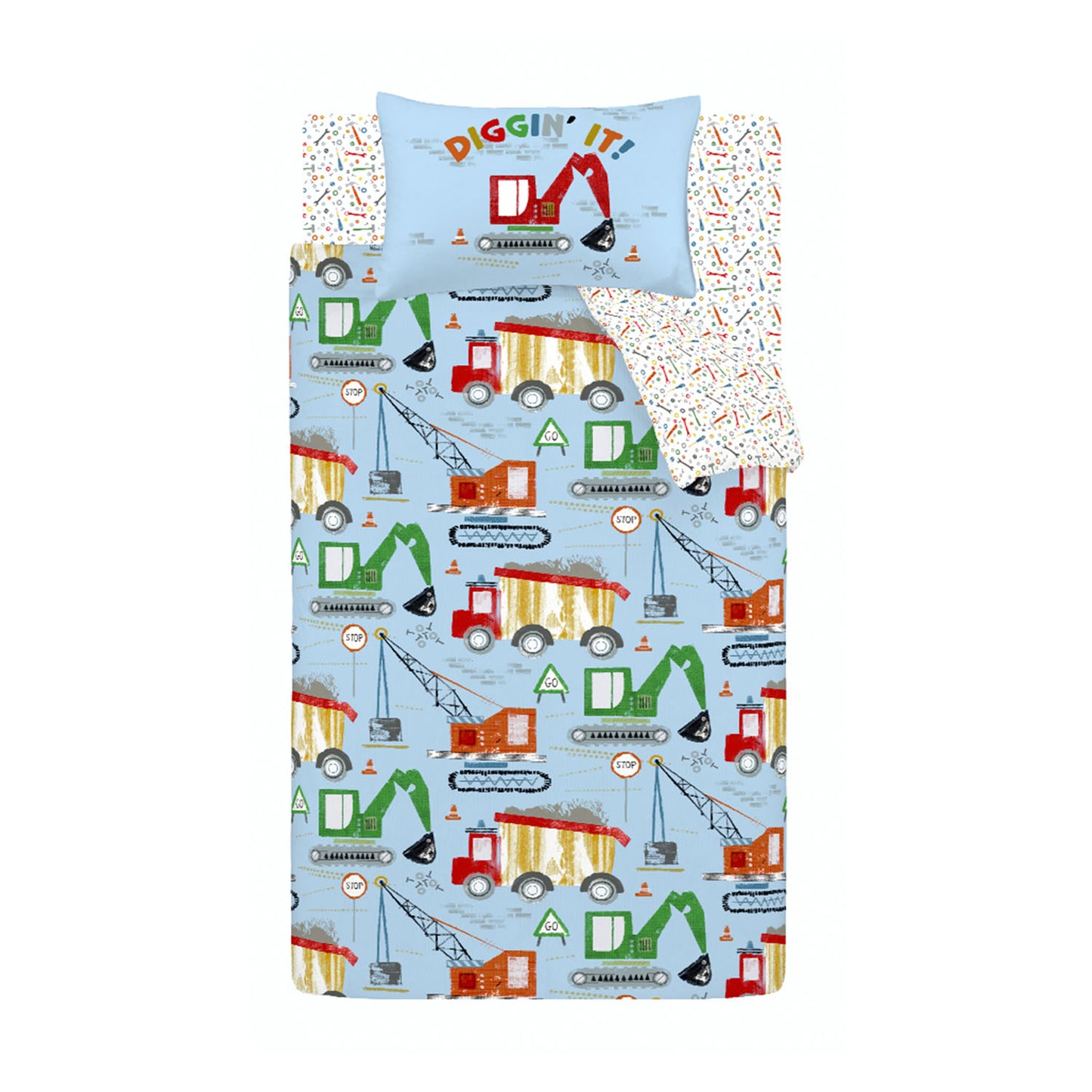 Catherine Lansfield Digger Dreams Reversible Duvet Set