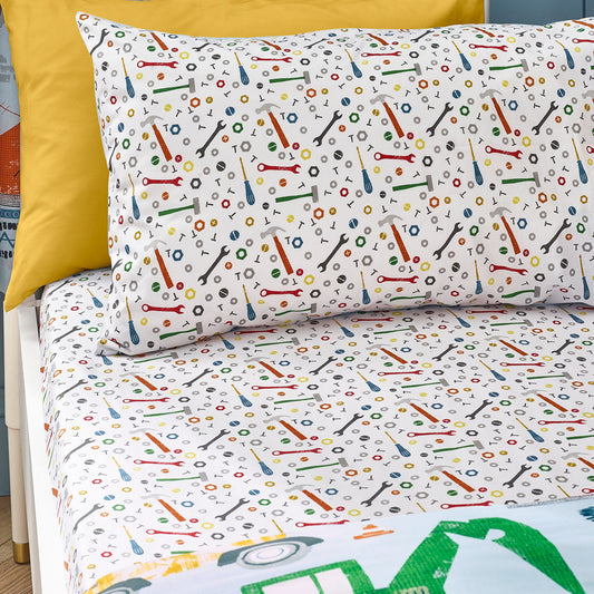 Catherine Lansfield Digger Dreams Fitted Sheet