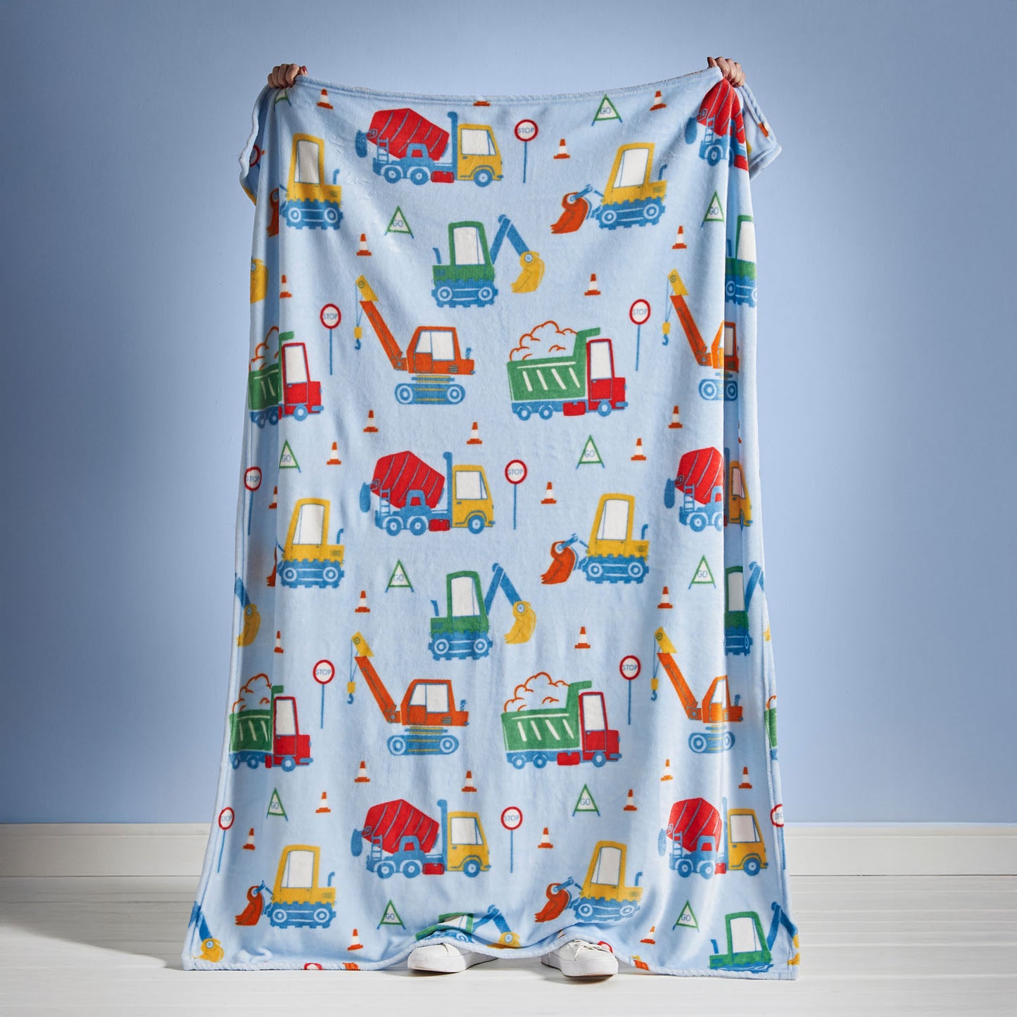 Catherine Lansfield Digger Dreams Cosy Fleece Blanket Throw