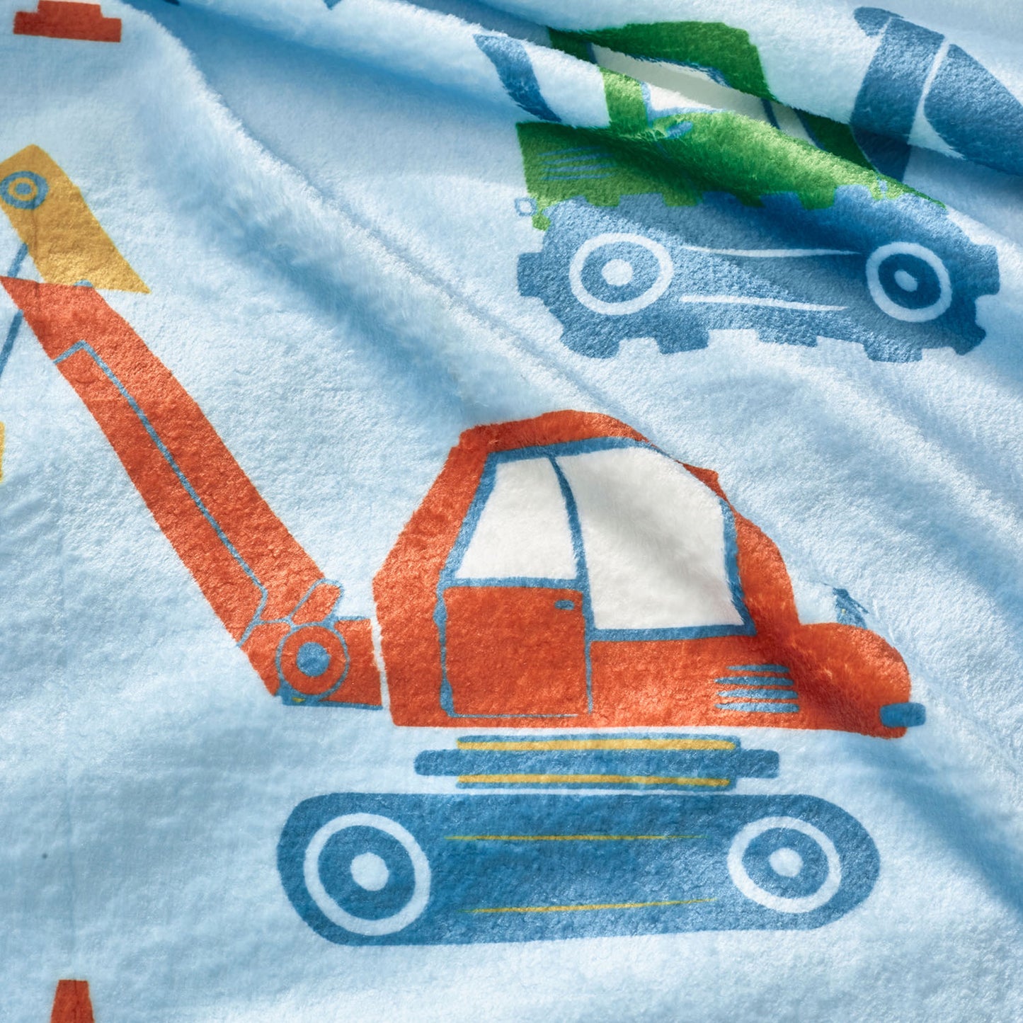 Catherine Lansfield Digger Dreams Cosy Fleece Blanket Throw