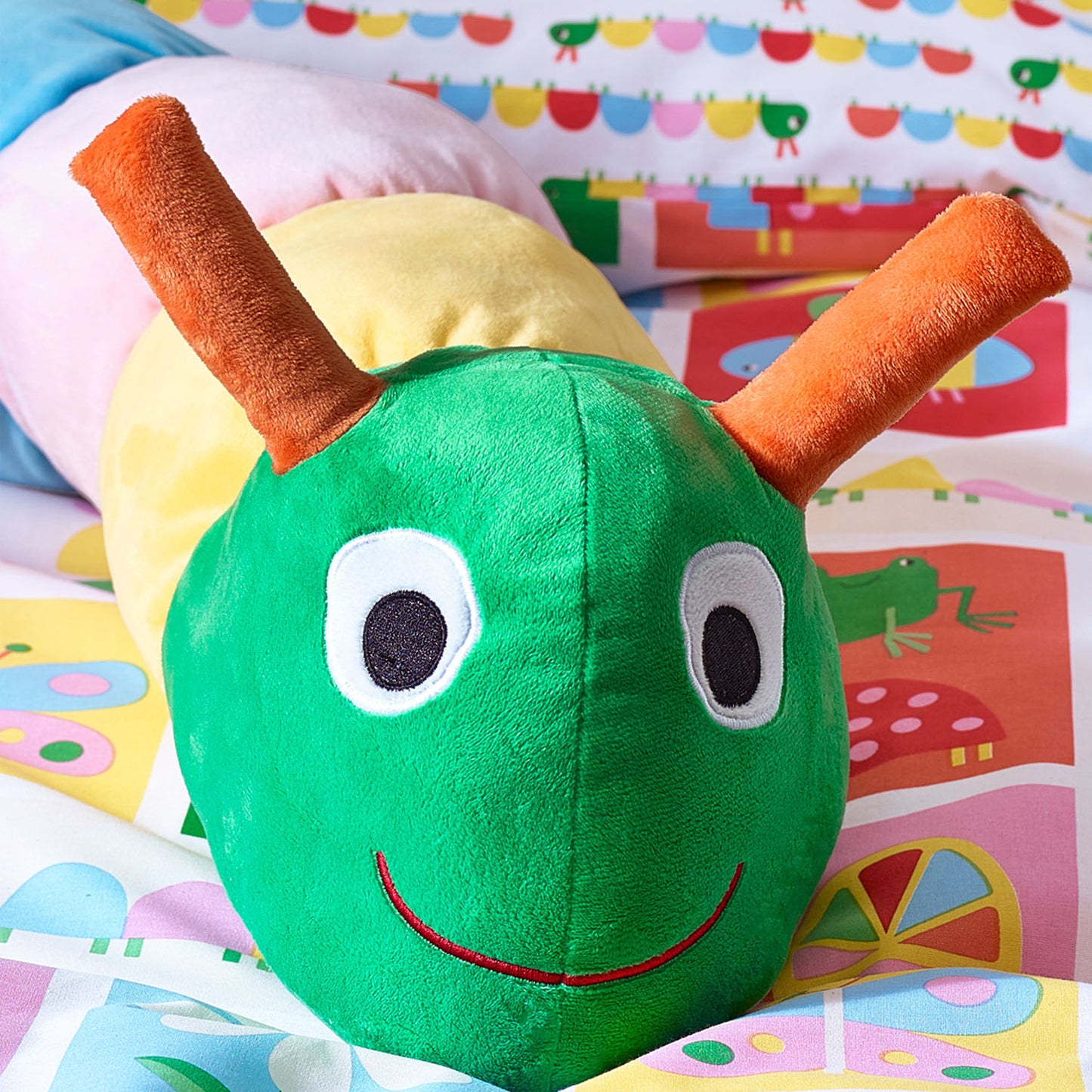 Catherine Lansfield Charlee Curious Caterpillar 3D Shaped Cushion