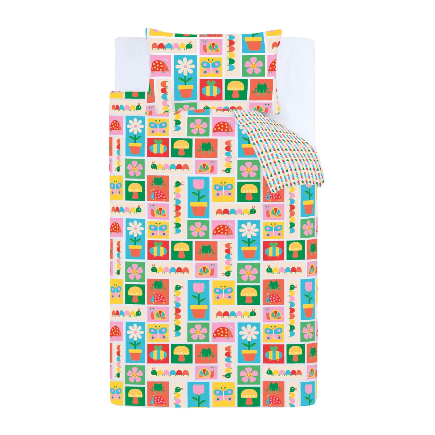 Catherine Lansfield Curious Caterpillar Reversible Duvet Set