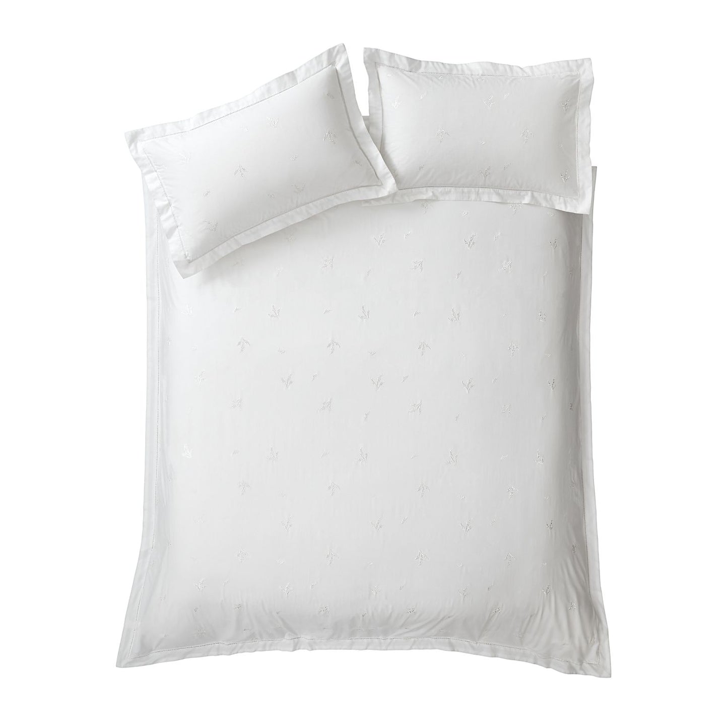 Bianca Lottie White Floral Embroidery 180TC Cotton Duvet Set