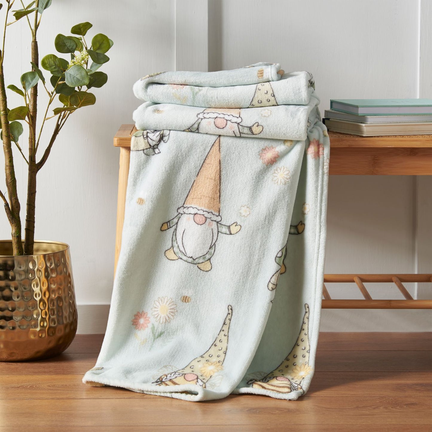 Catherine Lansfield Spring Gonks Fleece Throw