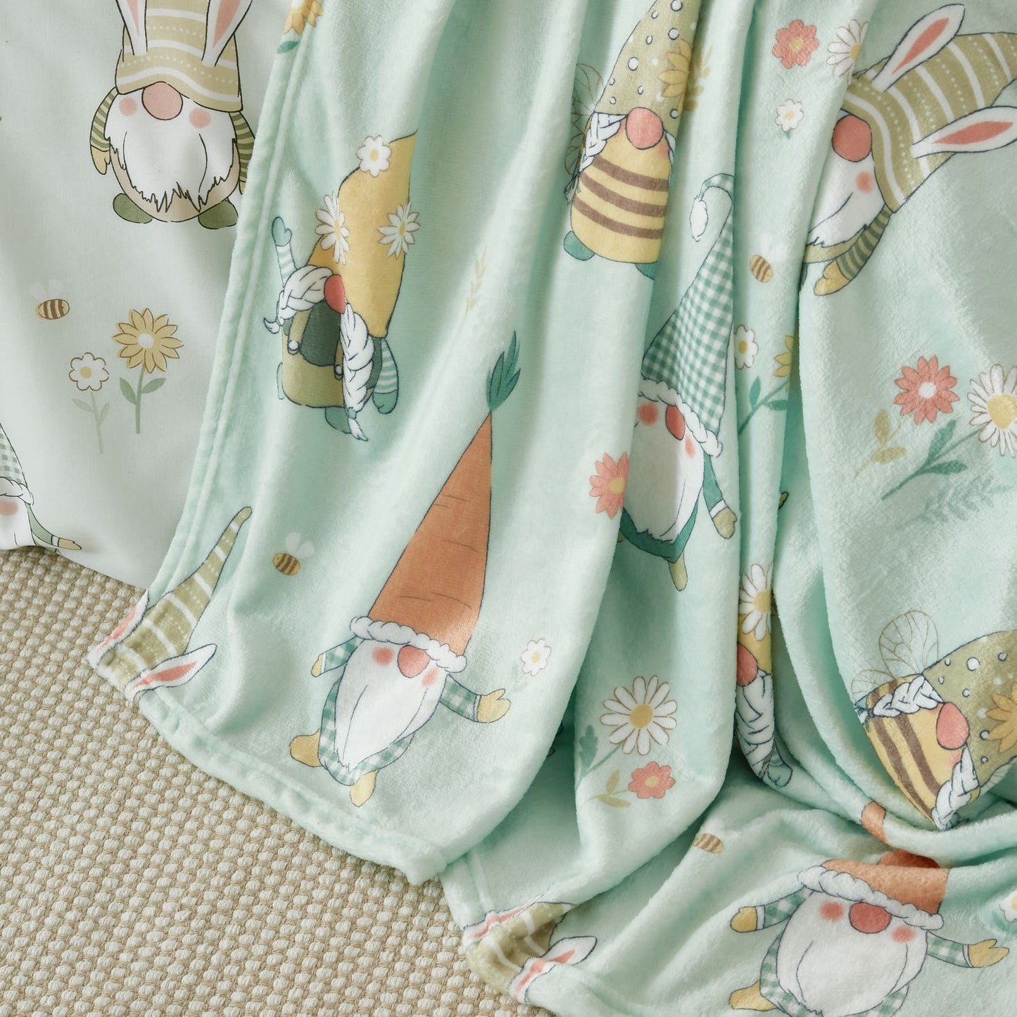 Catherine Lansfield Spring Gonks Fleece Throw