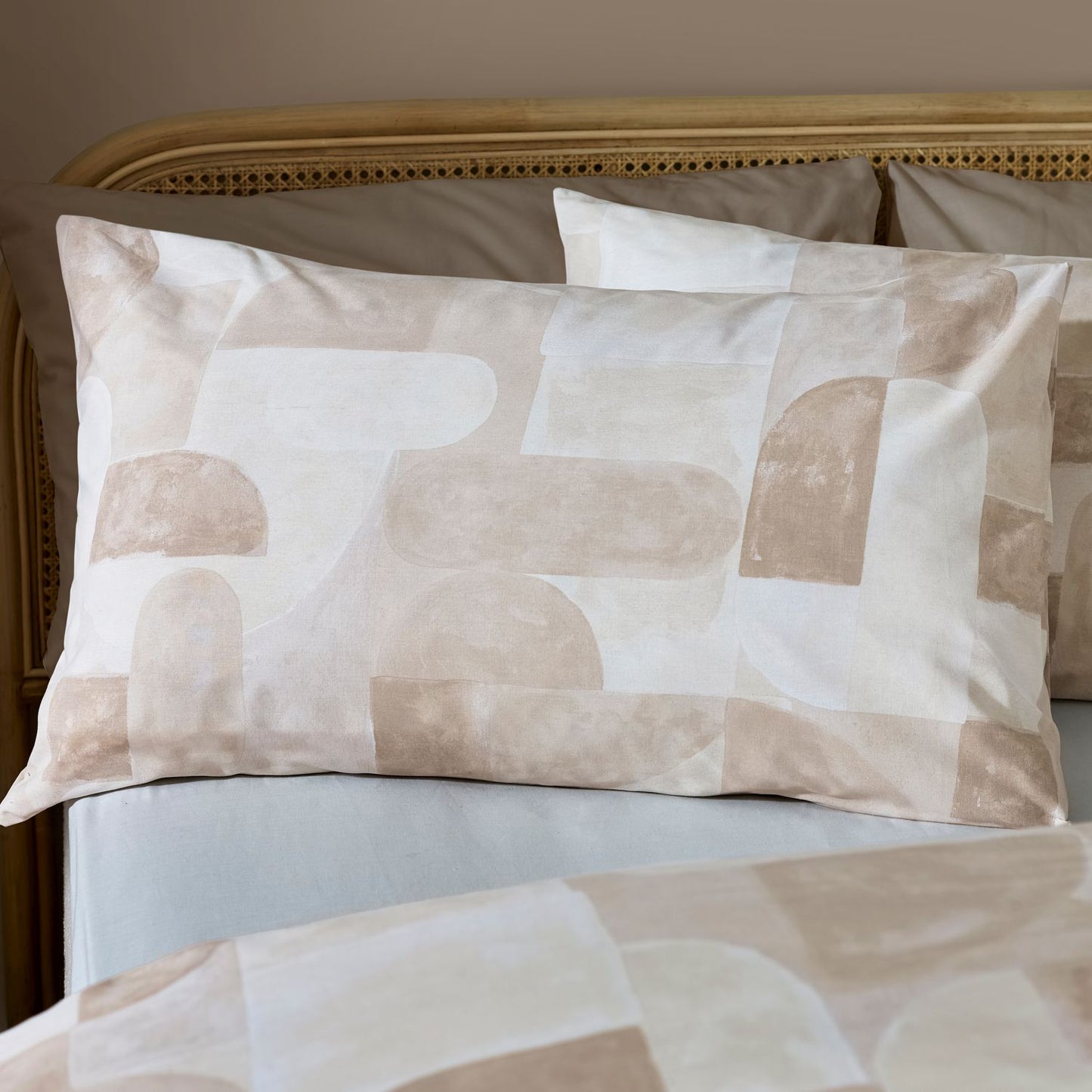 Catherine Lansfield Sloane Natural Geo Reversible Duvet Set
