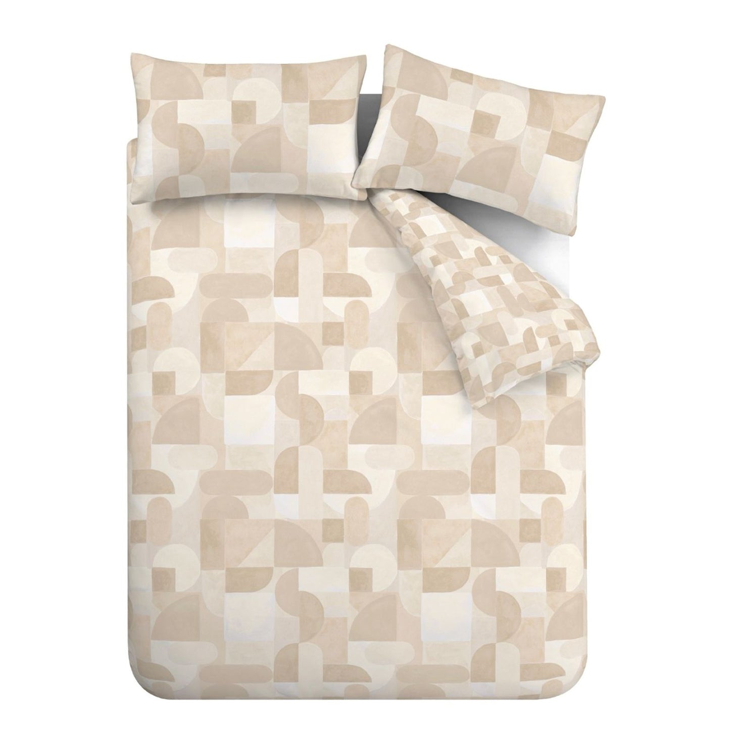 Catherine Lansfield Sloane Natural Geo Reversible Duvet Set