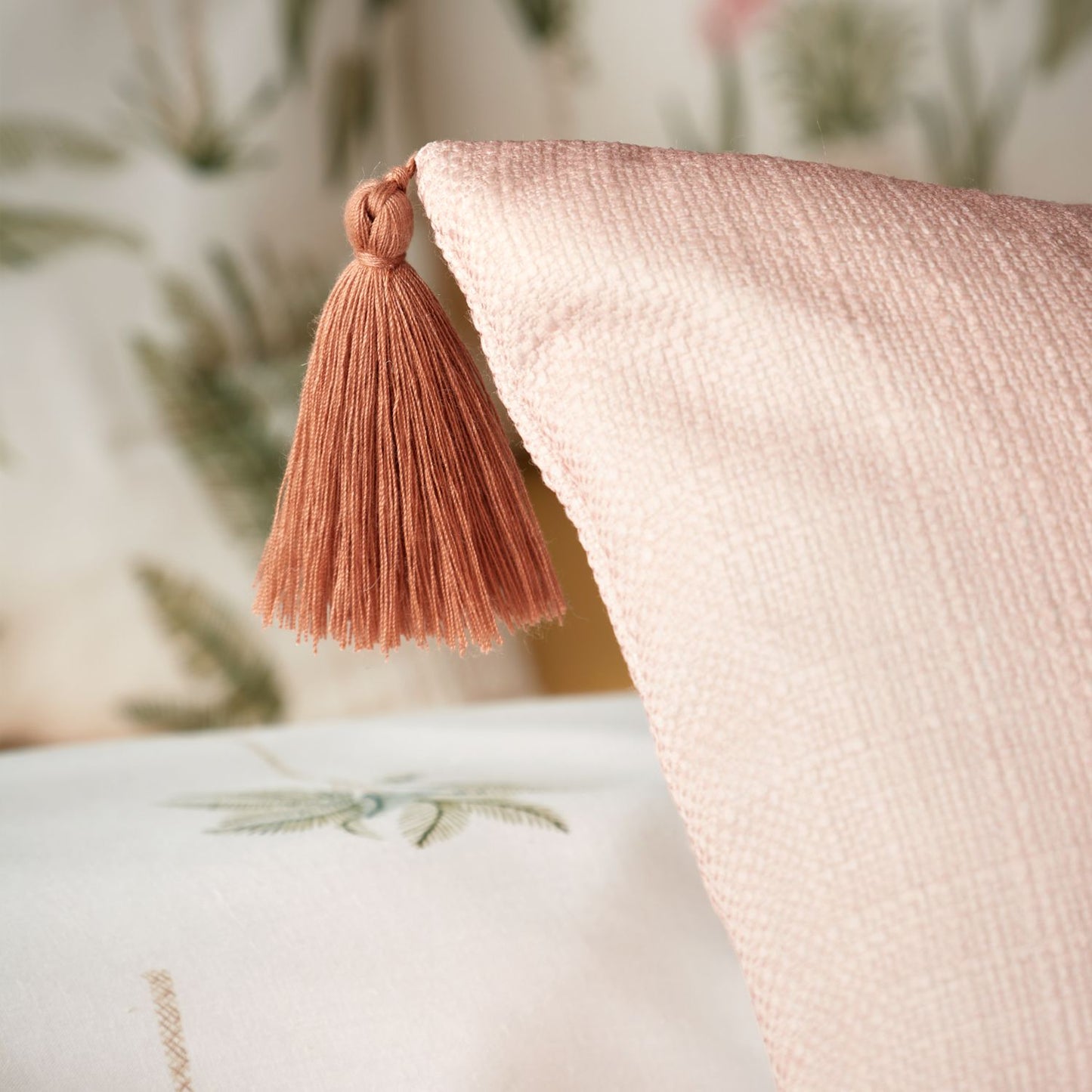 Catherine Lansfield Paradiso Clay Tufted Palm Cushion