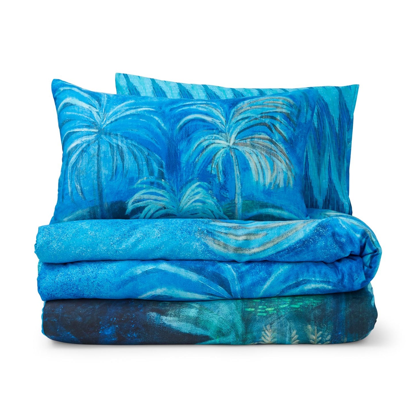 Matthew Williamson Blue Midnight Palms 200TC Cotton Sateen Duvet Set