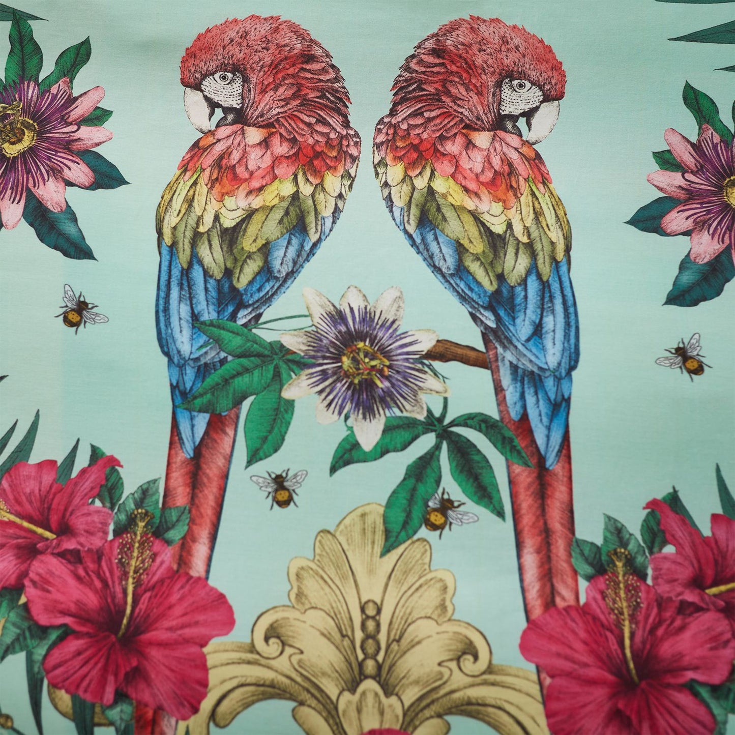 Matthew Williamson Green Paradise Parrot 200TC Sateen Duvet Set